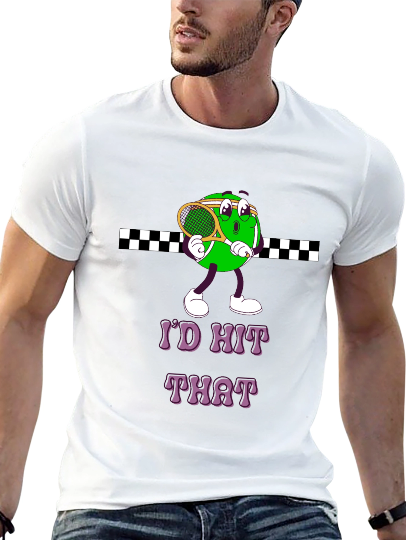 Id Hit That Tennis Cartoon Tee