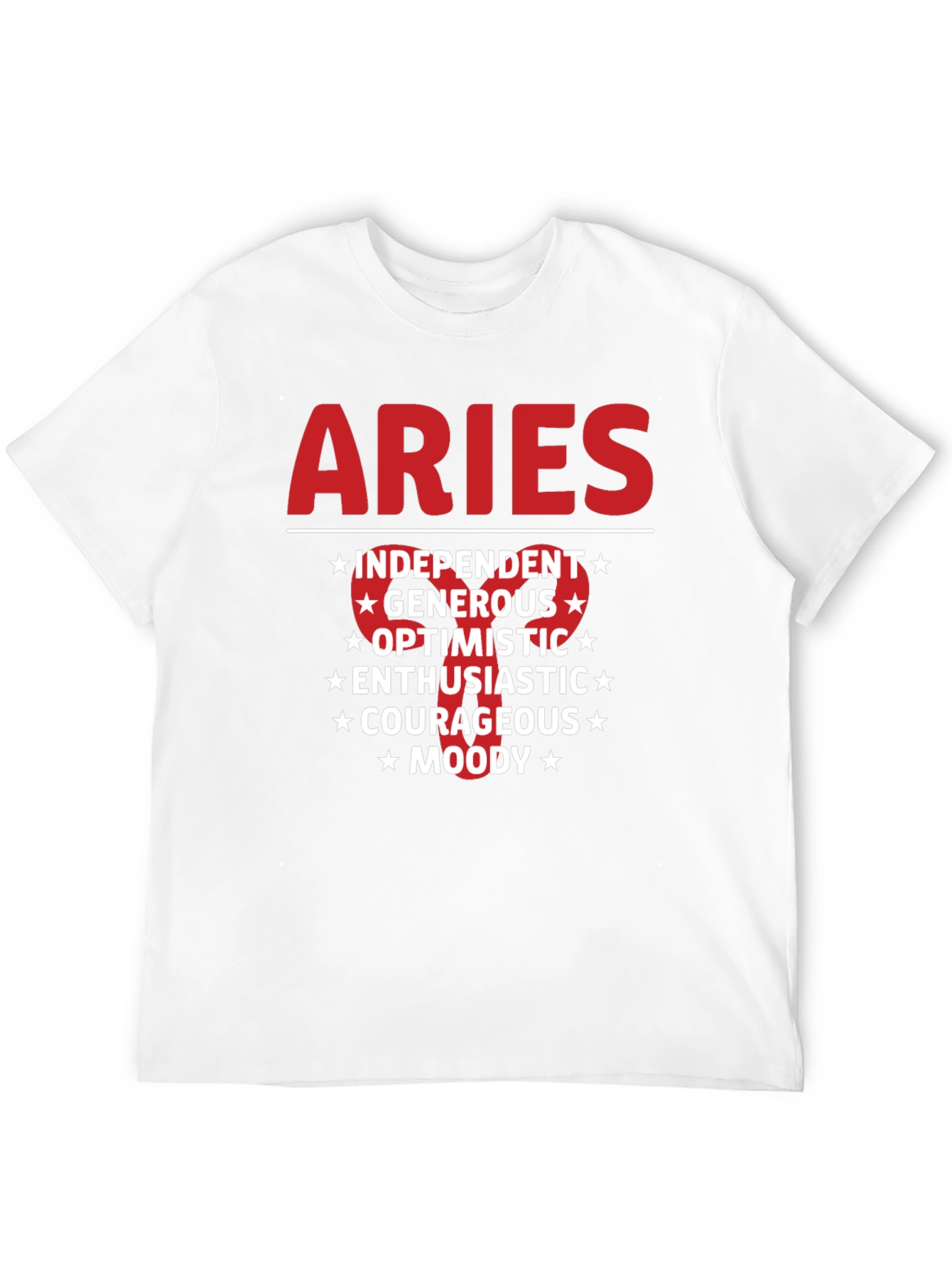 Aries Zodiac Sign T-Shirt - Red Graphic Tee