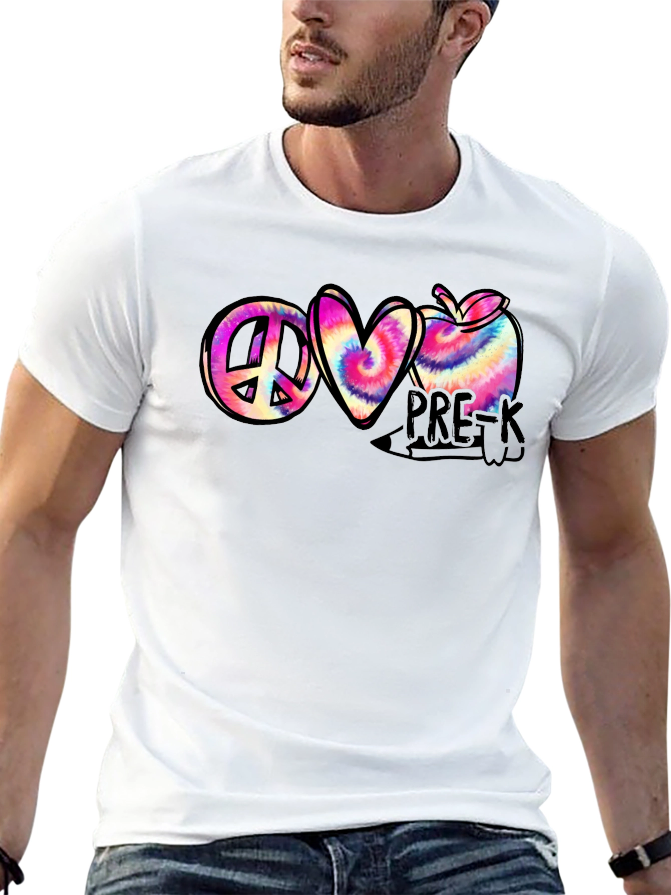 Peace Love Pre-K Tie Dye T-Shirt