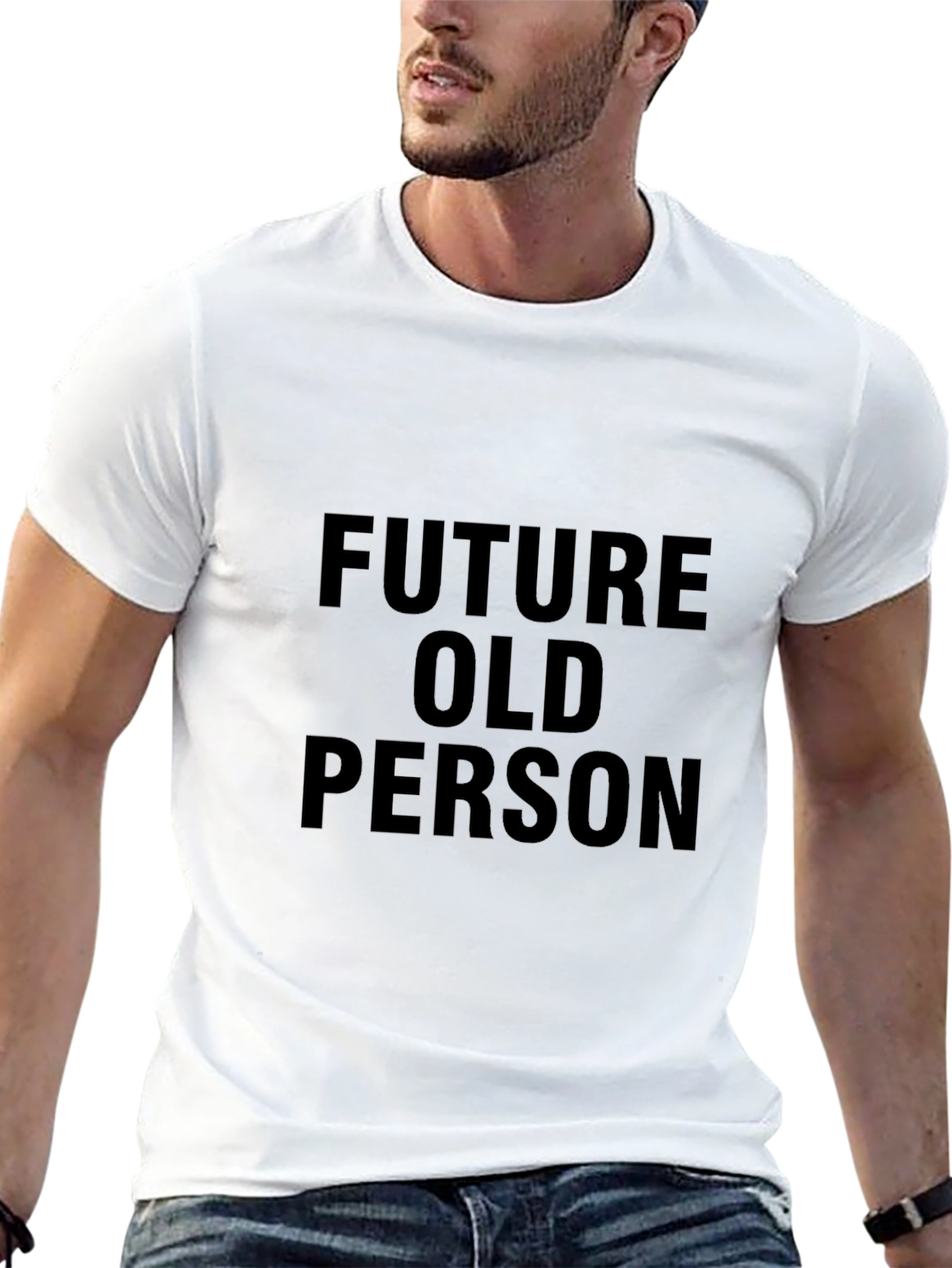 Future Old Person Black T-Shirt