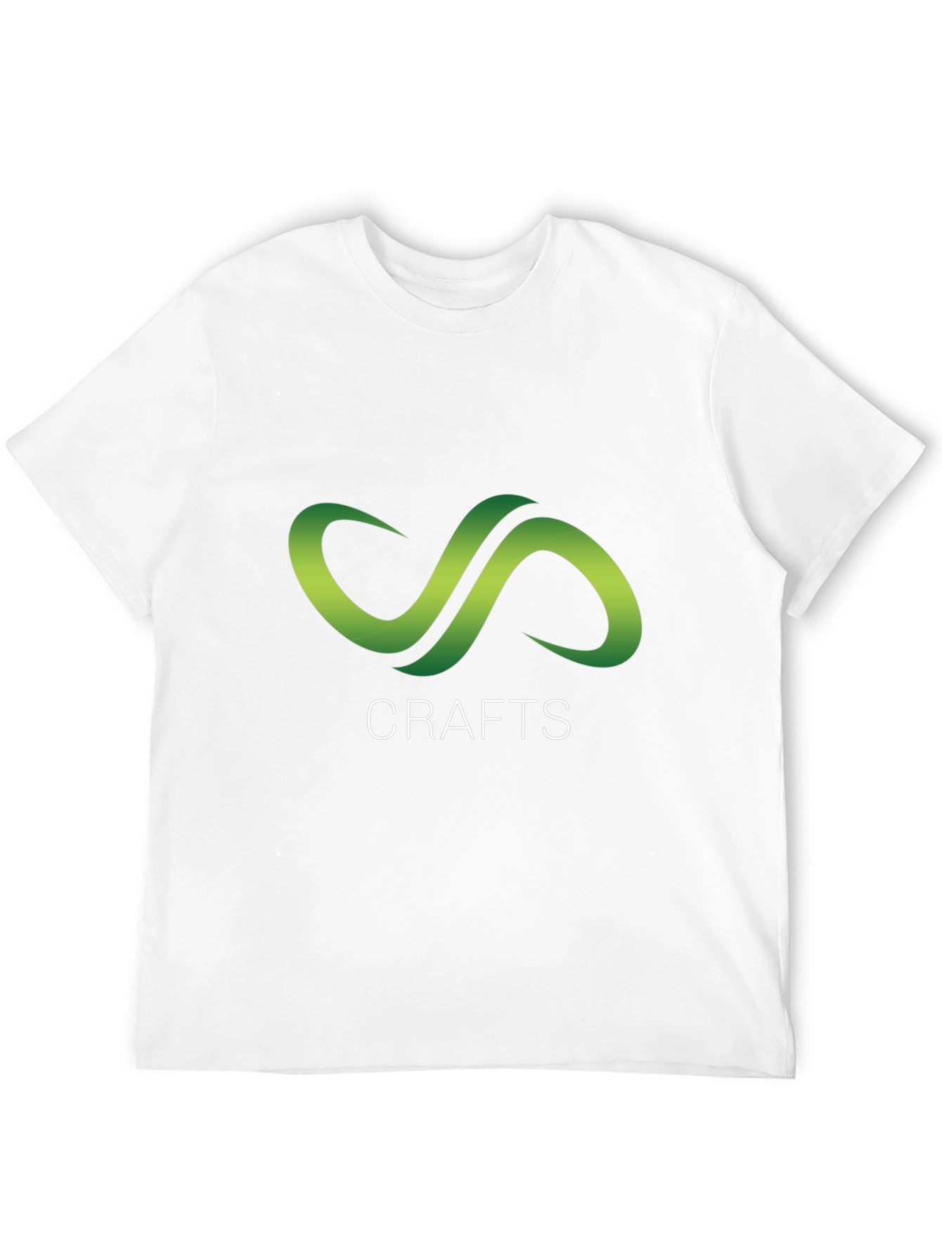 Crafts Black T-Shirt with Green Infinity Logo