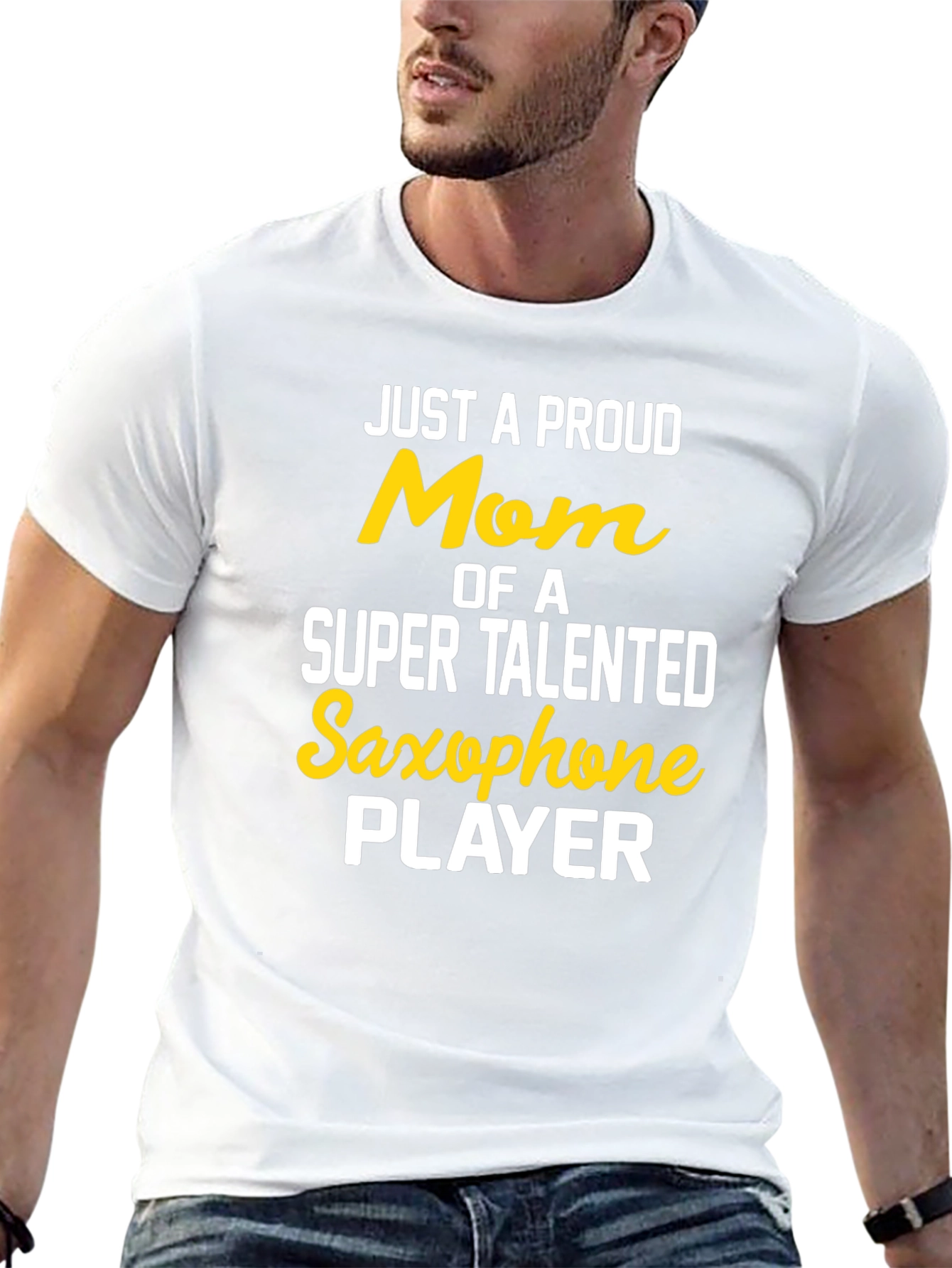 Proud Mom Saxophone Player T-Shirt - Super Talented Son!