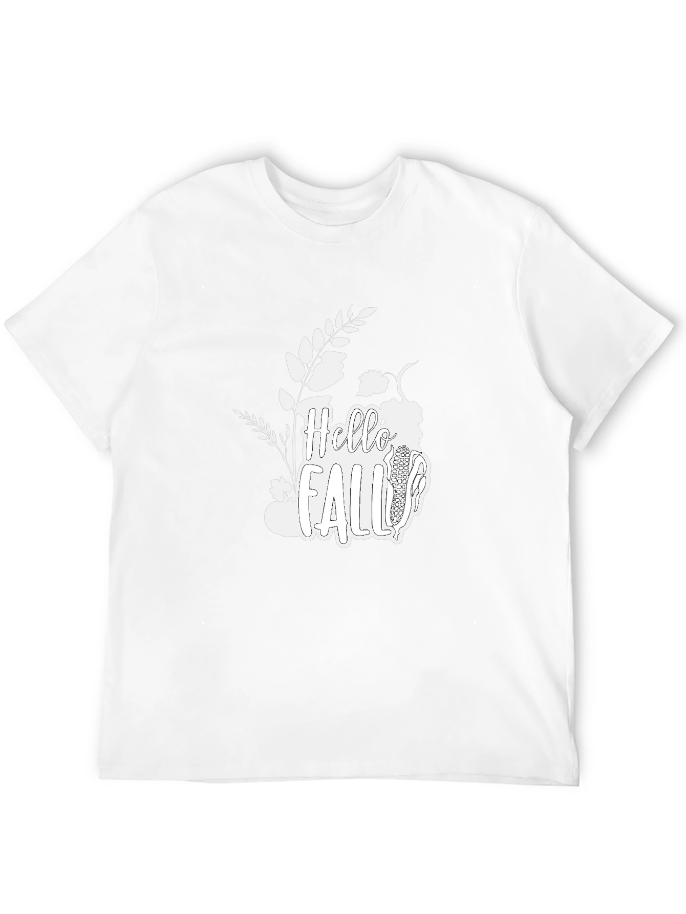 Hello Fall T-Shirt: Autumn Harvest Design