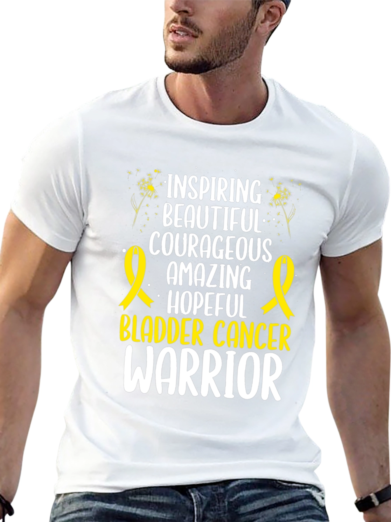 Bladder Cancer Warrior Inspirational Graphic T-Shirt