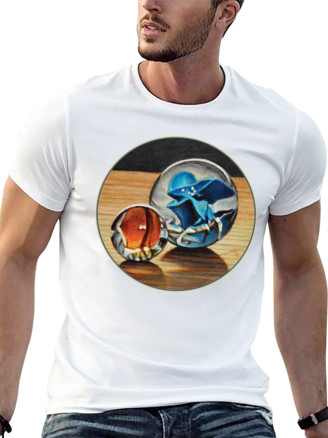 Marbles Graphic Tee - Unique Print