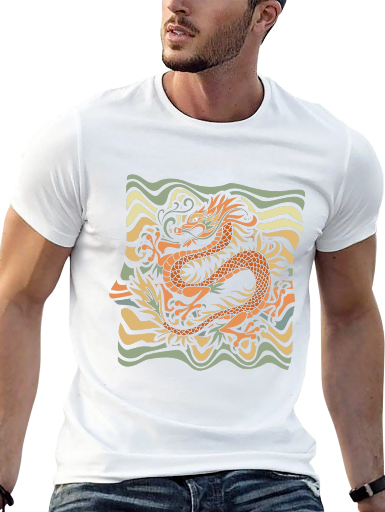 Dragon Graphic Tee - Retro Style