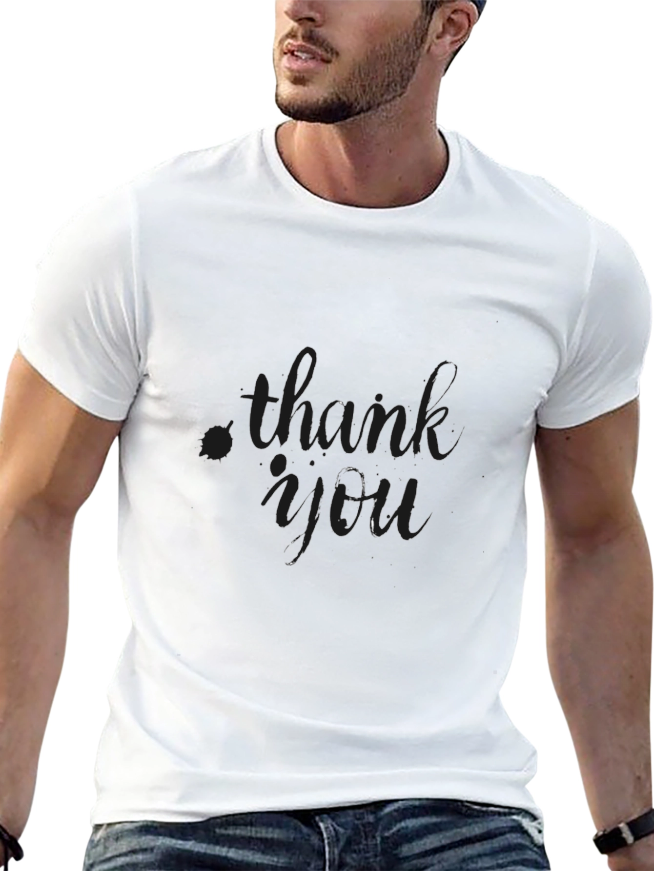 Black Thank You Graphic Tee