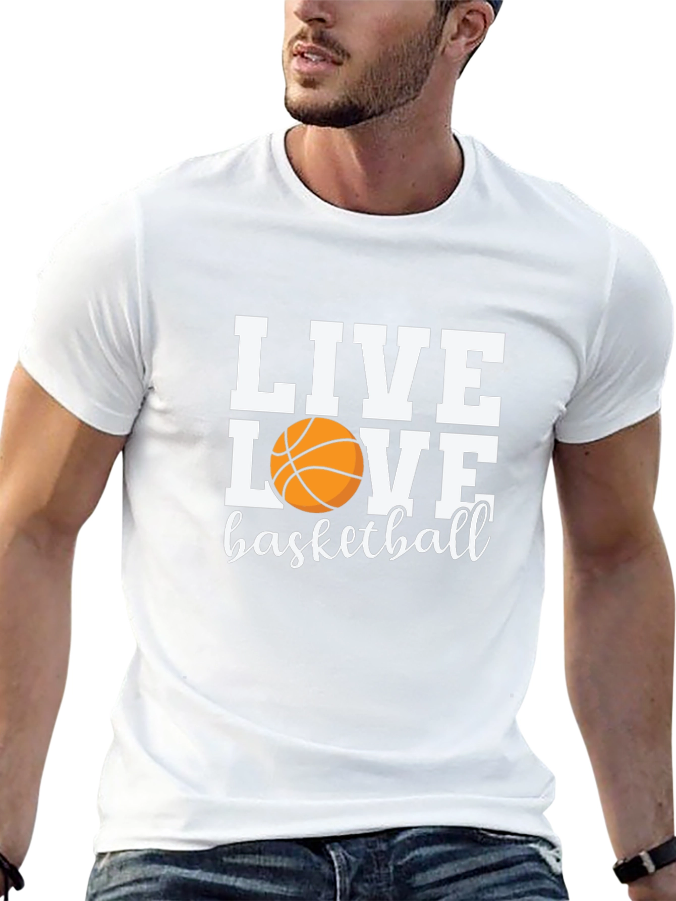 Live Love Basketball T-Shirt - Black Graphic Tee