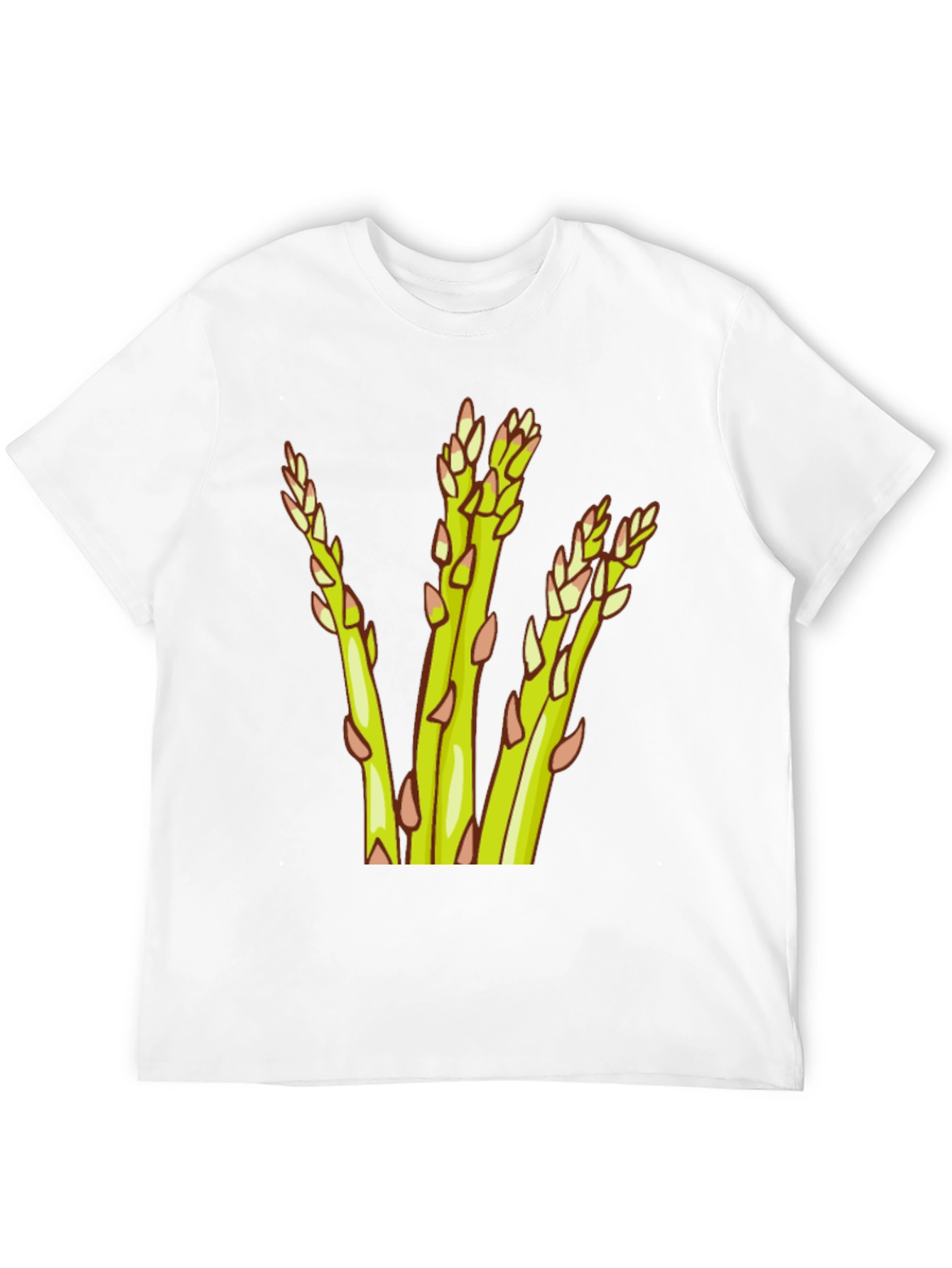 Asparagus Graphic Tee - Black Cotton Casual Wear