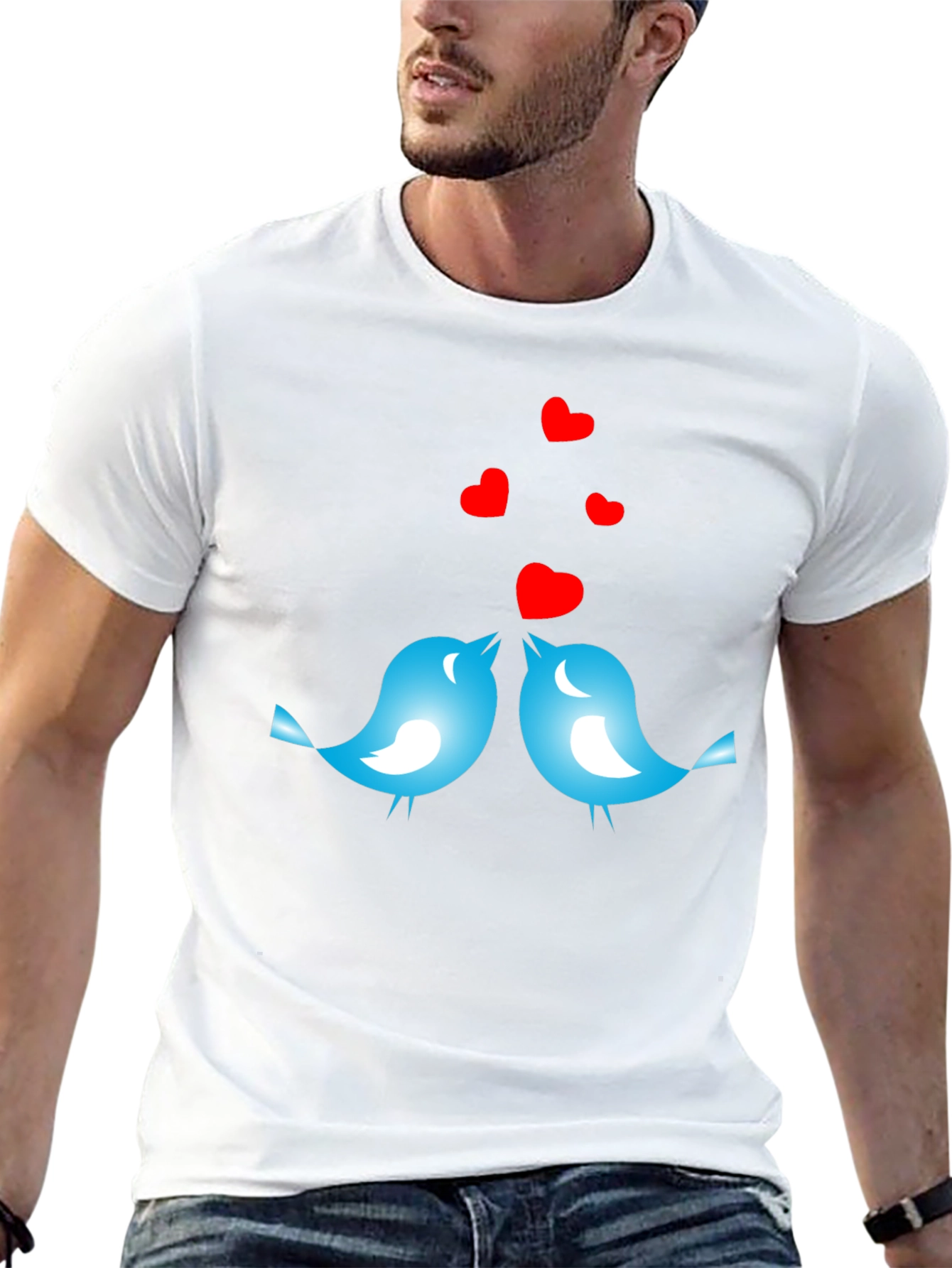 Love Birds Graphic Tee - Black T-Shirt