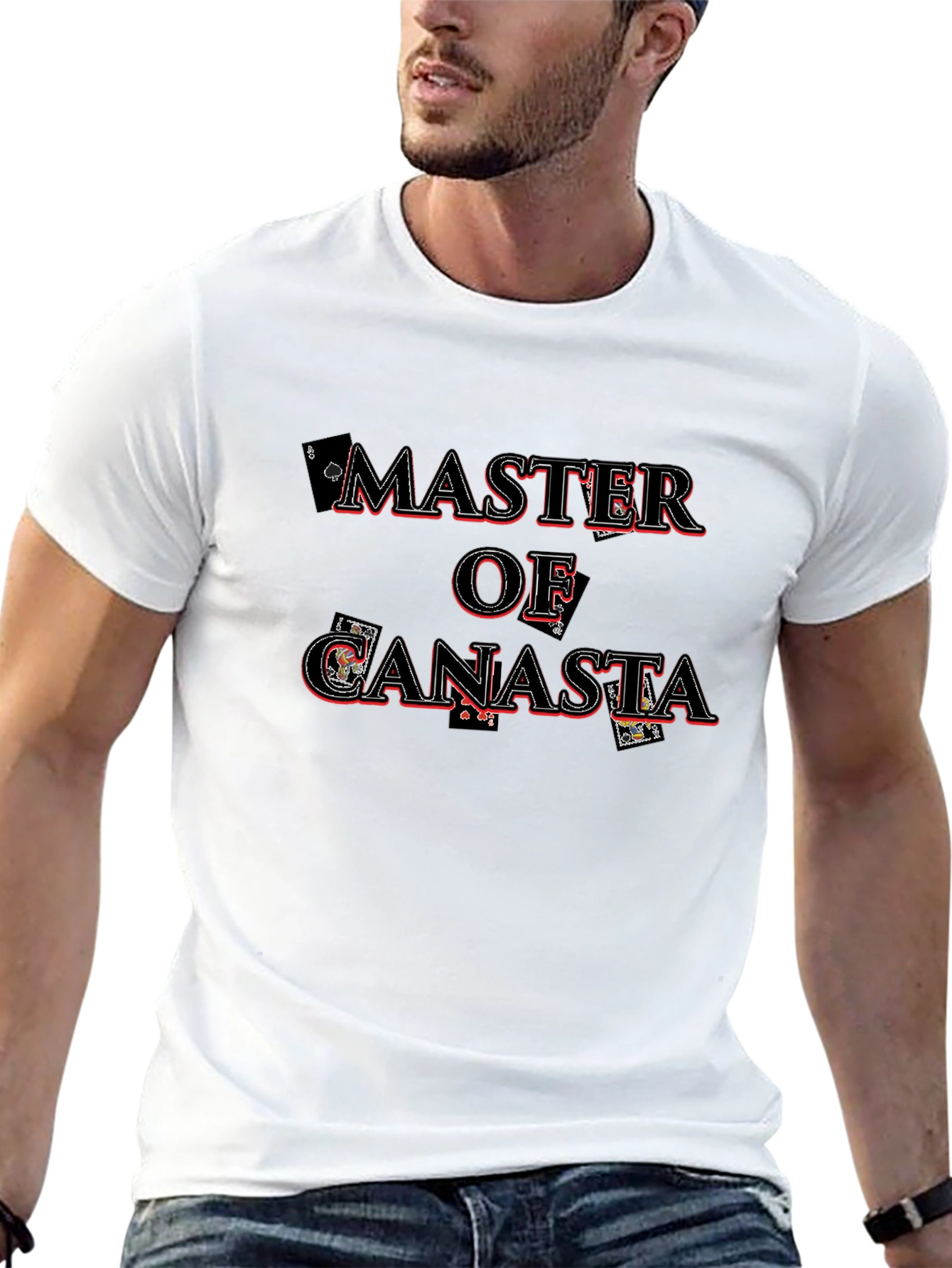 Master of Canasta Card Game Black T-Shirt