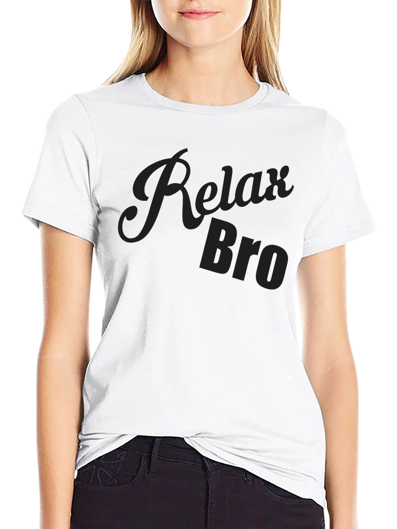 Relax Bro Black Graphic Tee