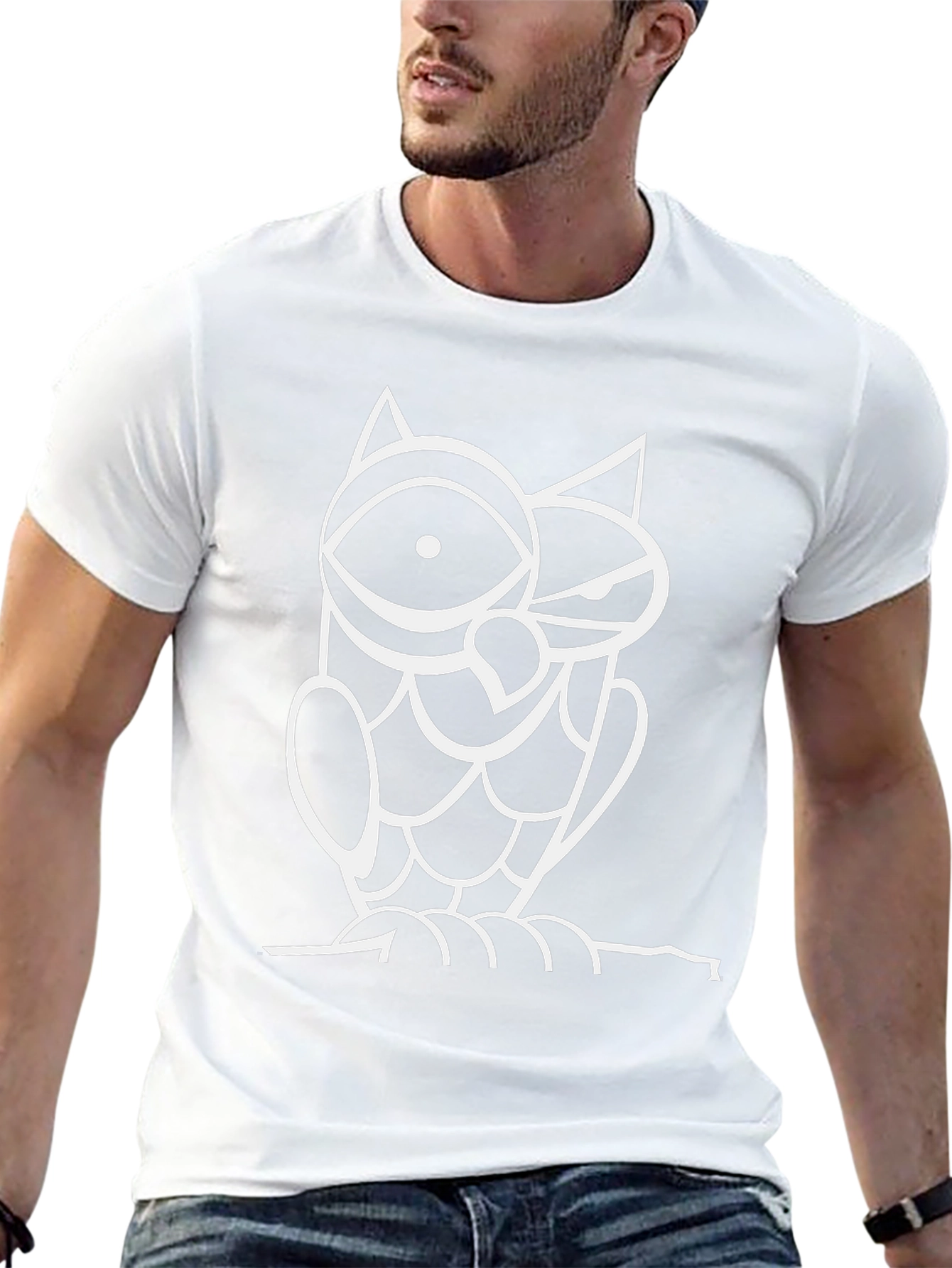 Cool Owl Graphic Black T-Shirt