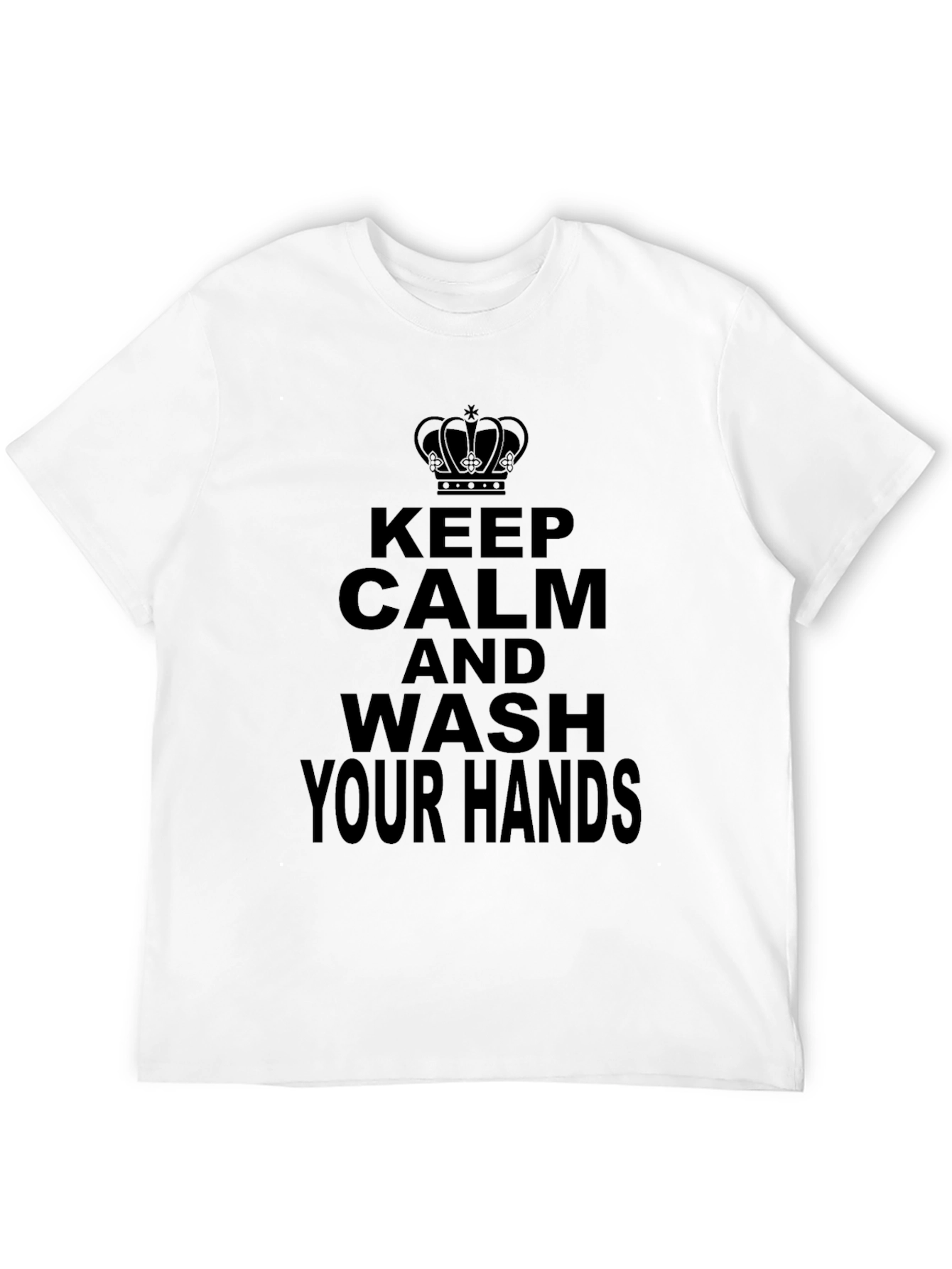 Keep Calm and Wash Your Hands - Black T-Shirt