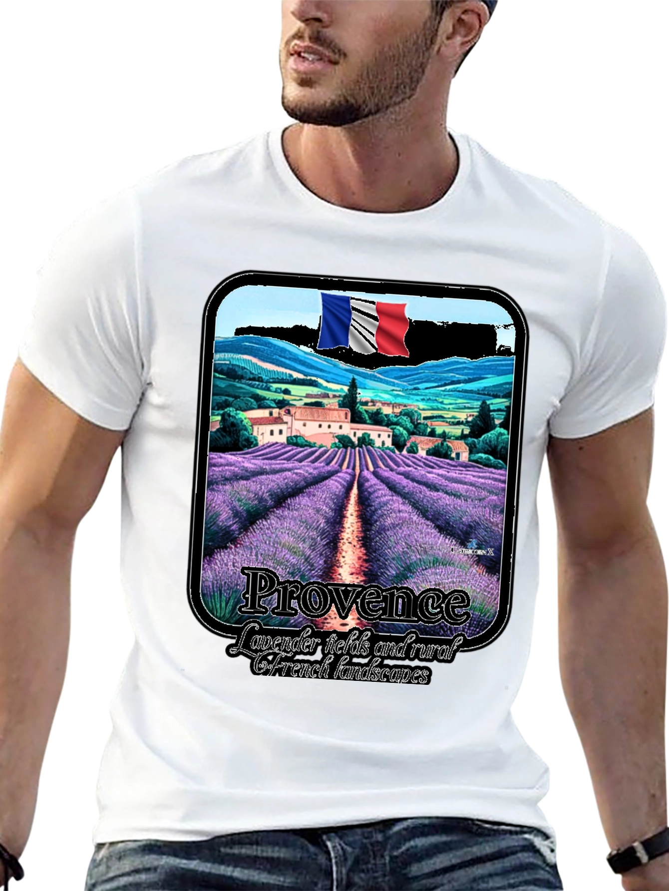 Provence Lavender Fields T-Shirt France Rural Landscape