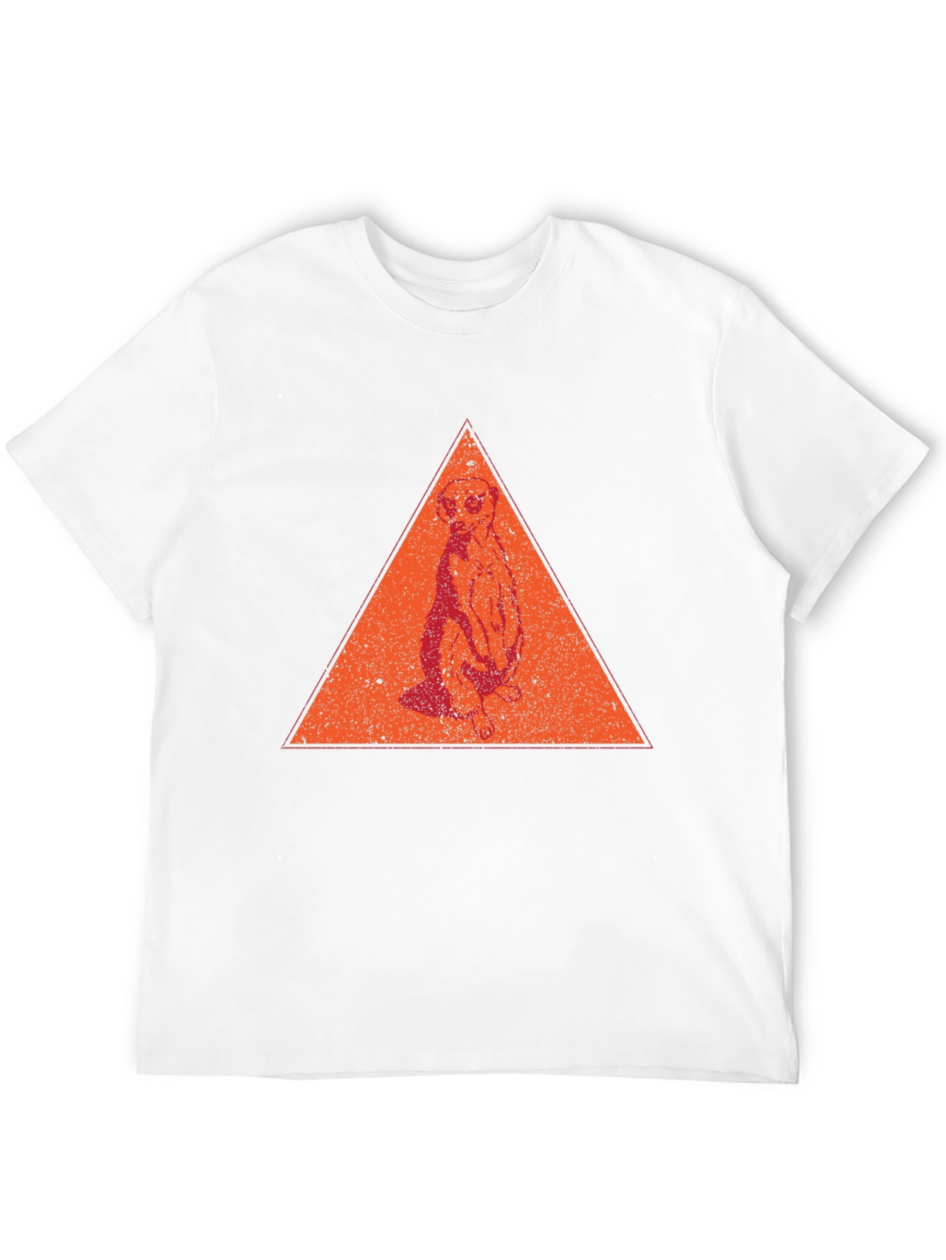 Meerkat Triangle Graphic Tee - Casual Black T-Shirt