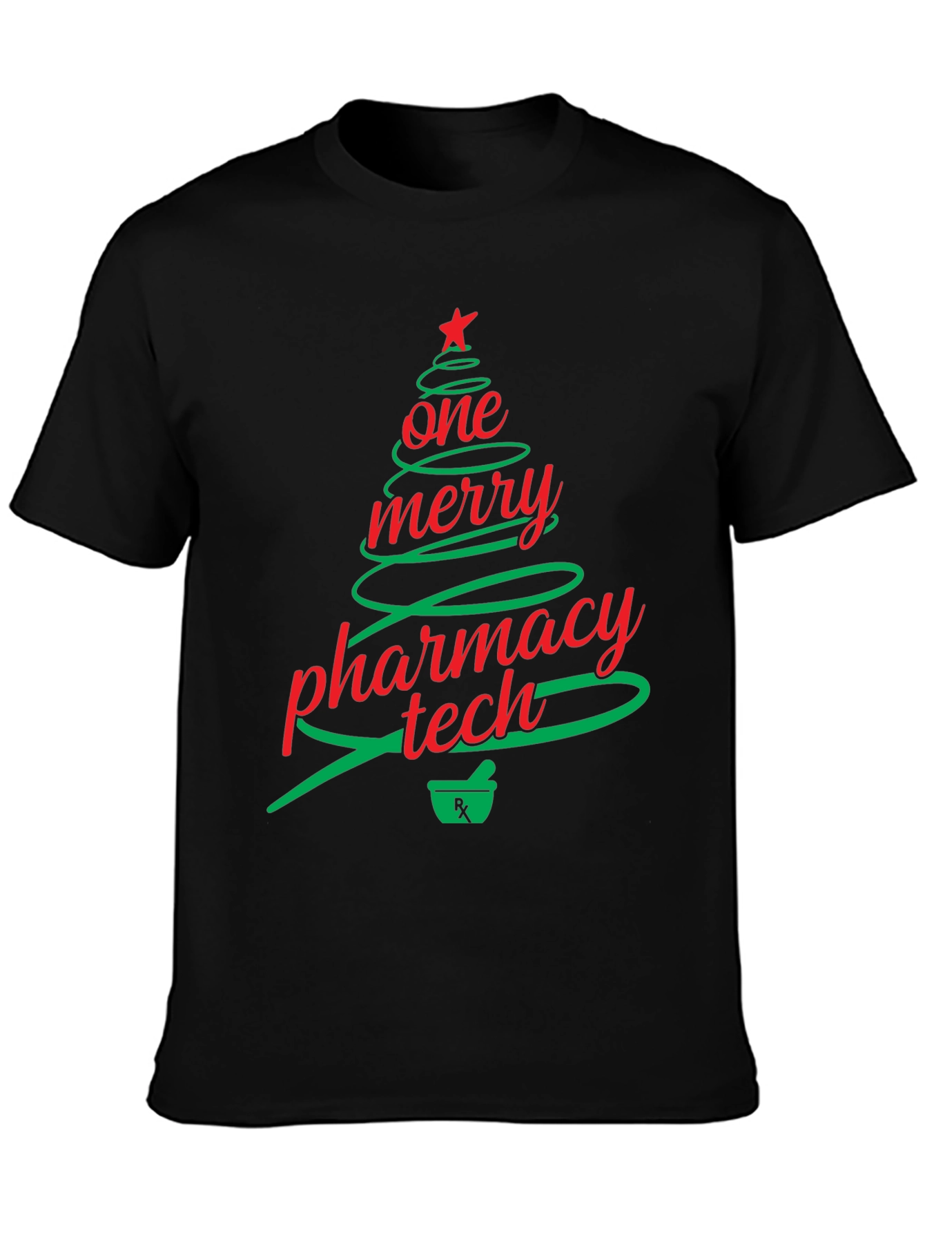 Merry Pharmacy Tech Christmas T-Shirt