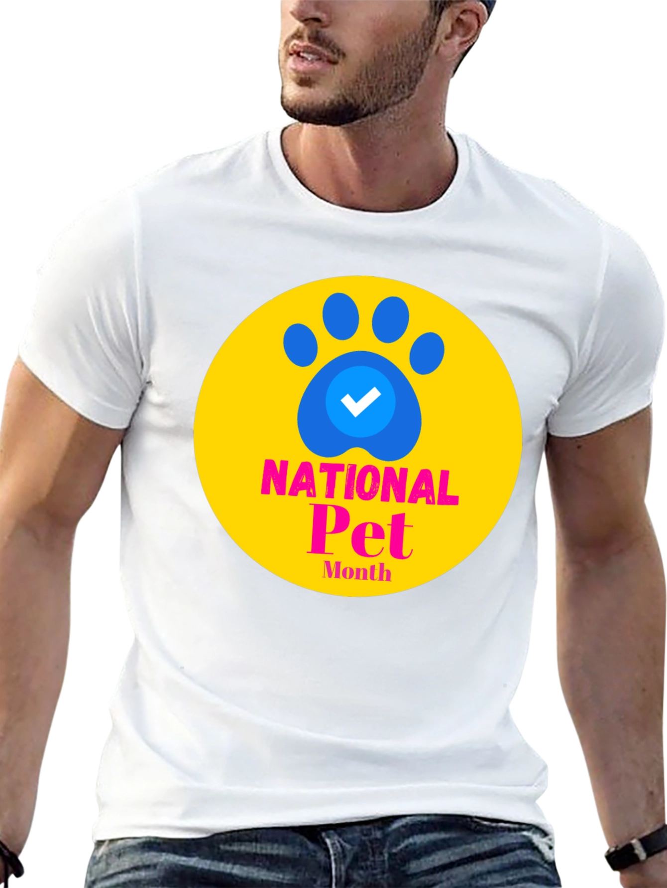 National Pet Month Graphic Tee - Black