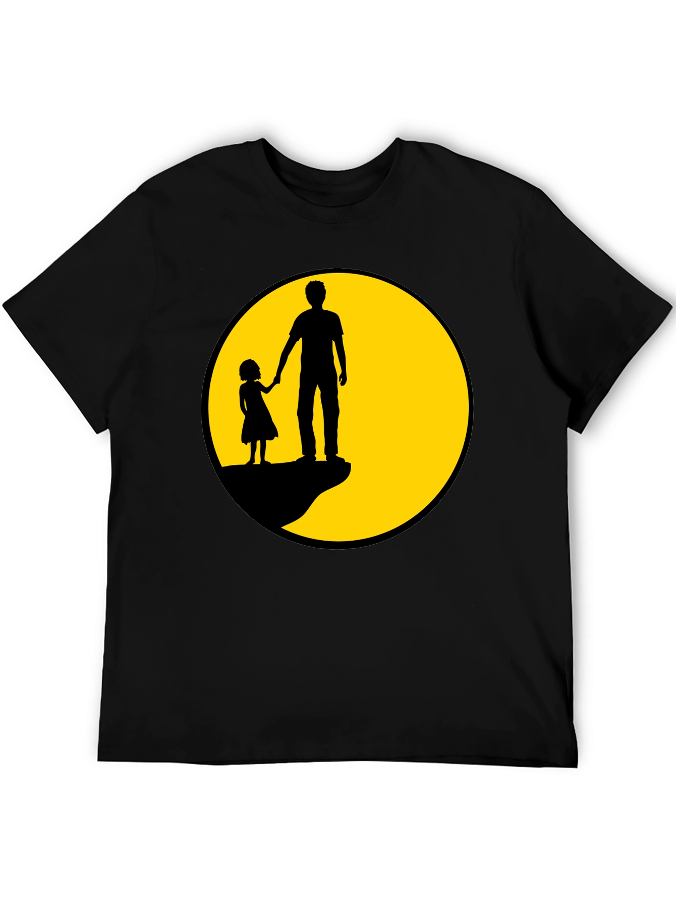 Father & Daughter Black Graphic Tee