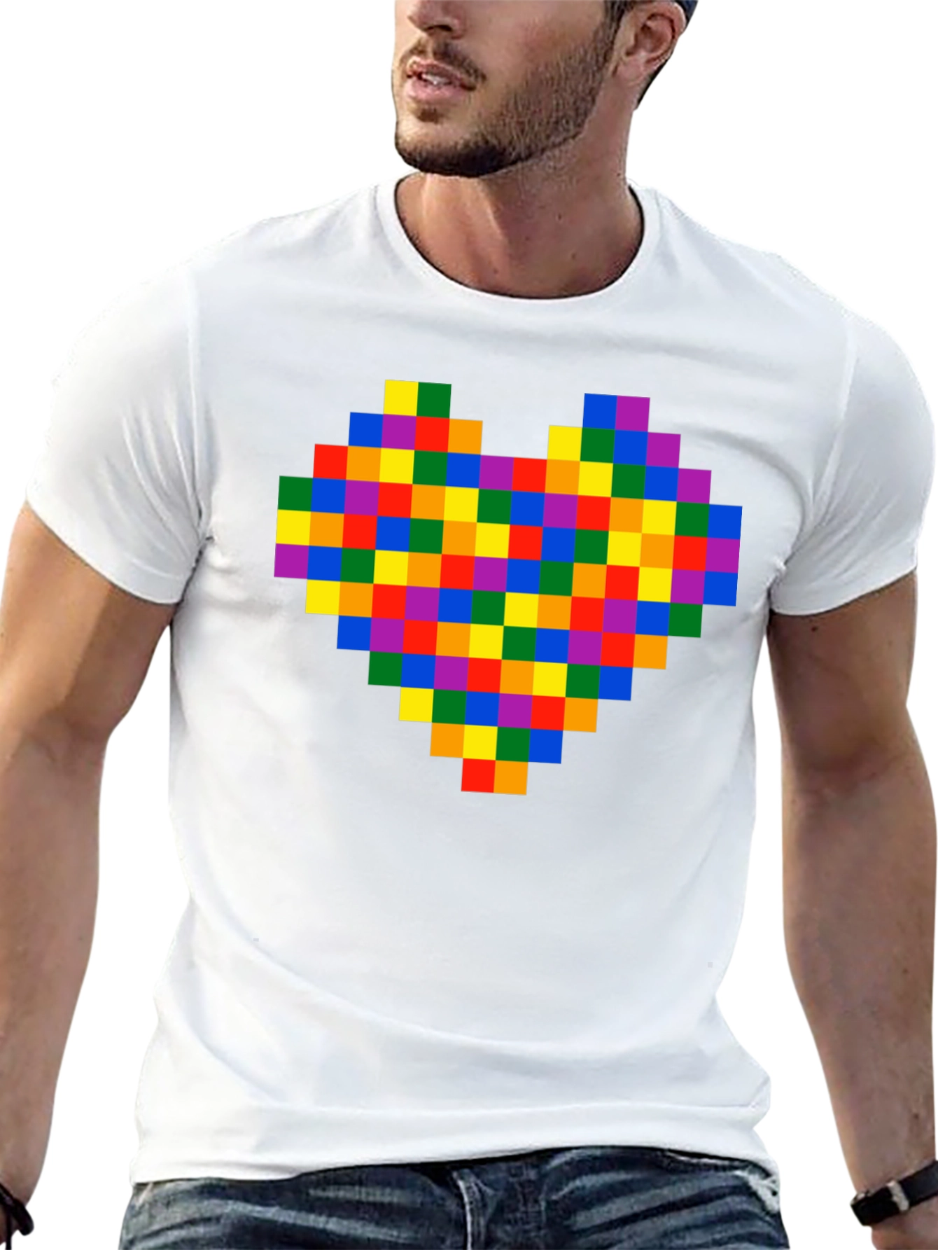 Pixel Heart Black T-Shirt - Retro Gaming Love