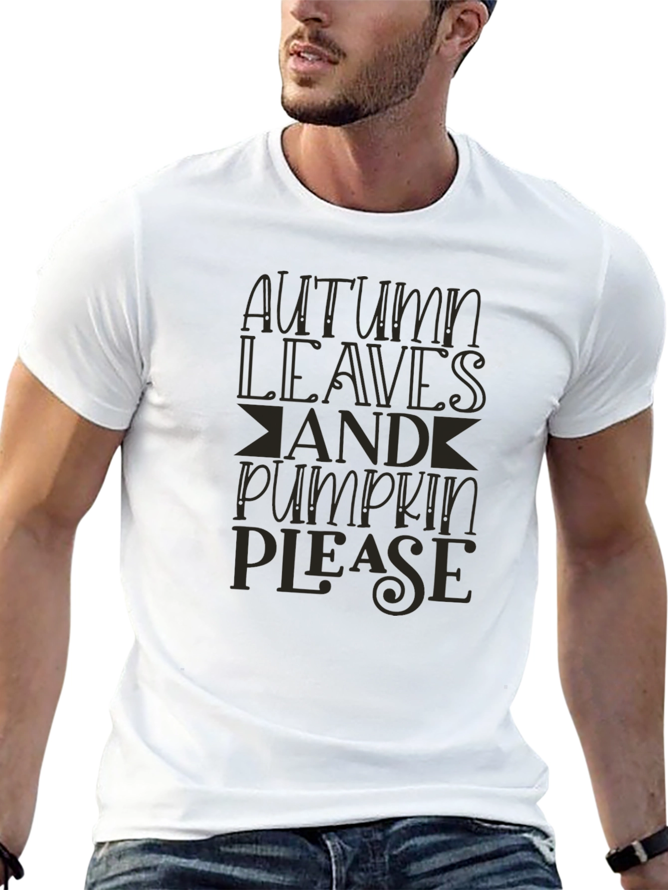 Autumn Leaves & Pumpkins Please - Graphic T-Shirt