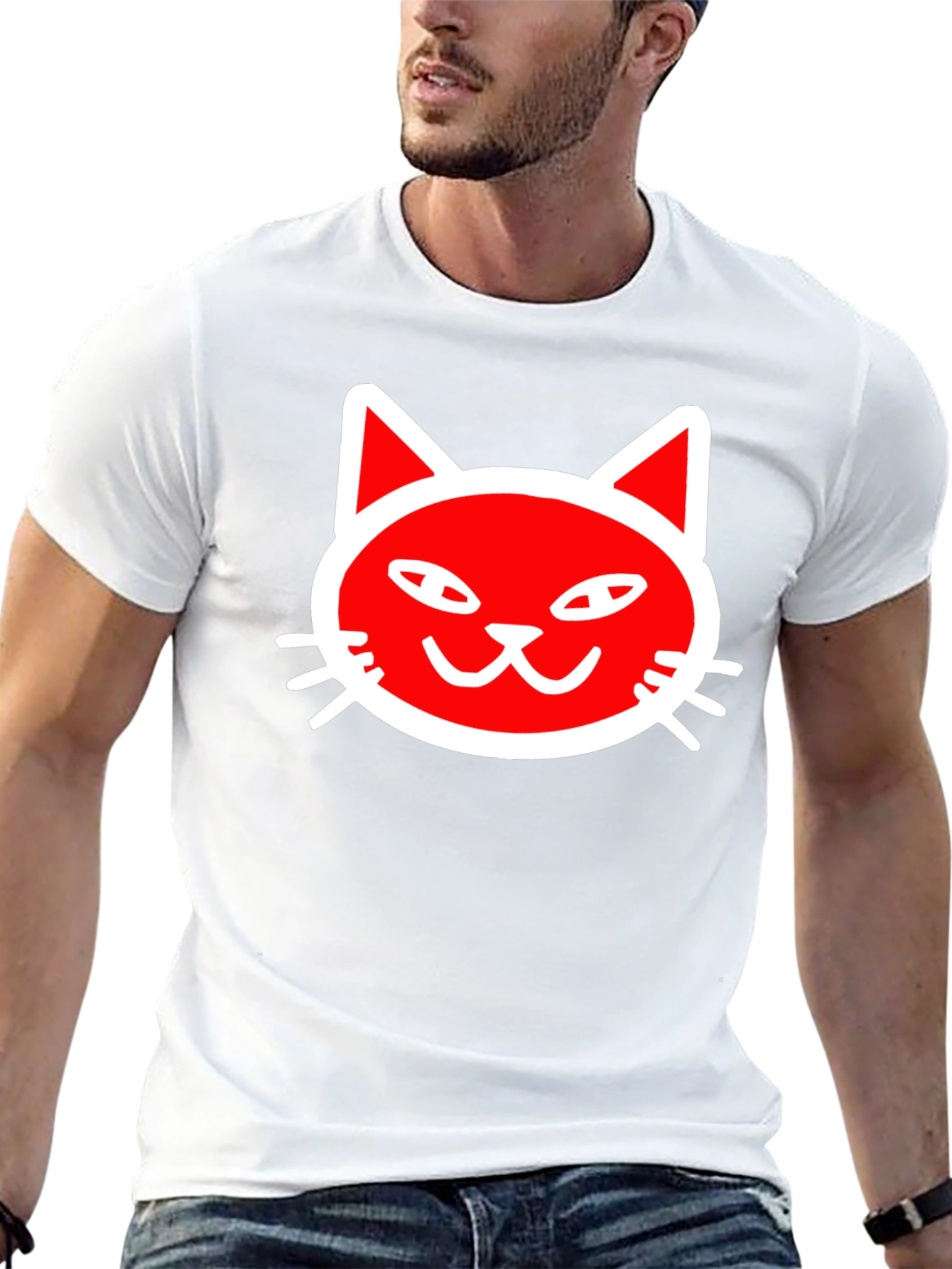 Cool Cat Graphic T-Shirt - Black Cotton Tee