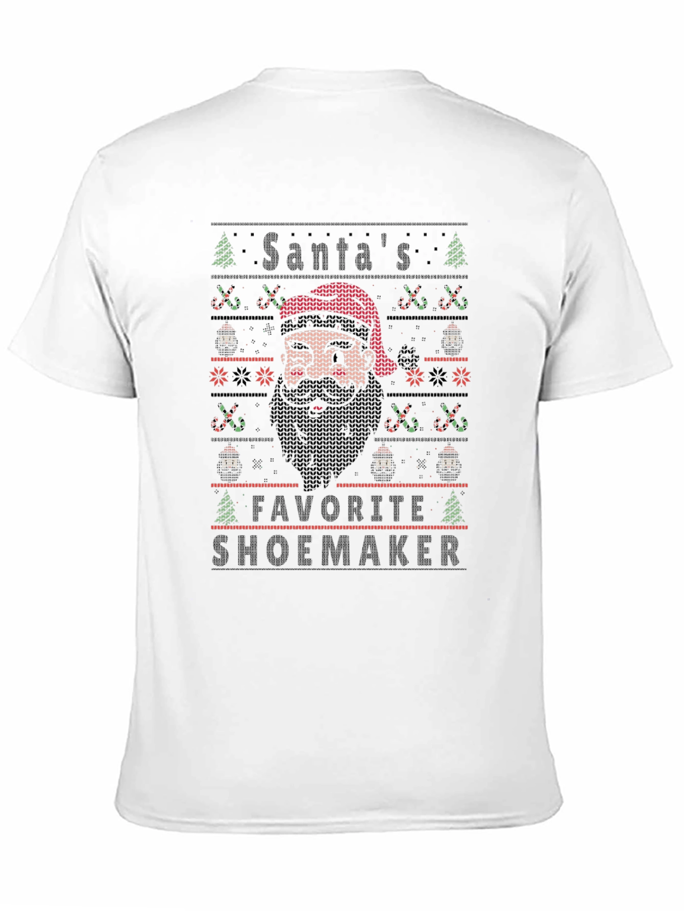 Santas Favorite Shoemaker Christmas Knit T-Shirt