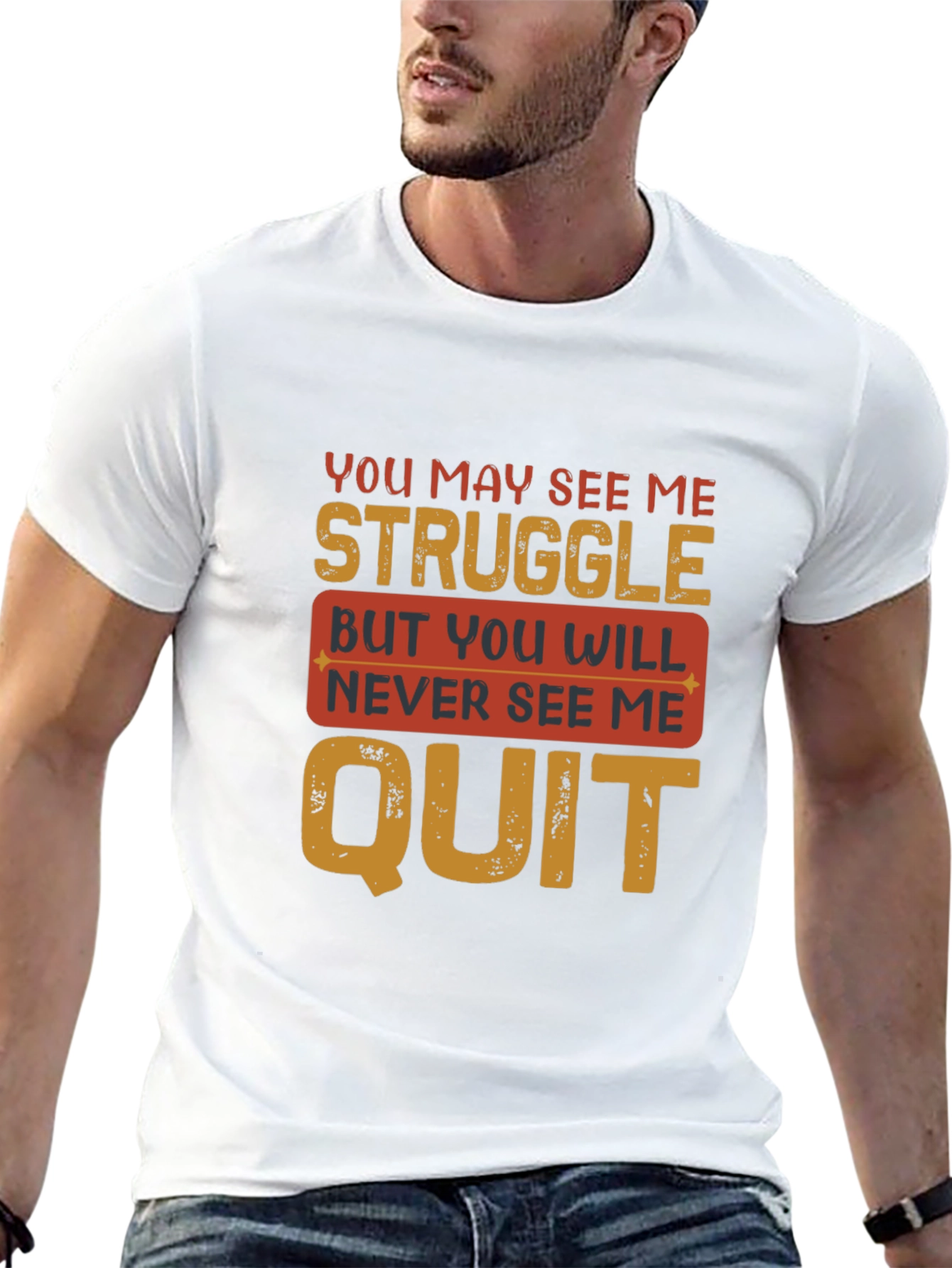 Motivational T-Shirt: Never Quit