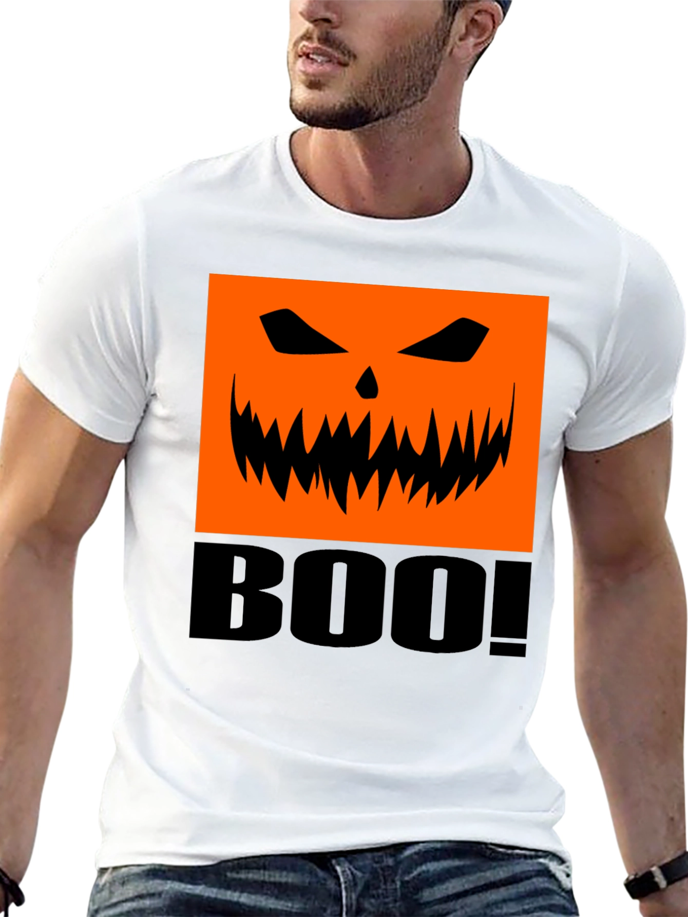 Spooky Boo! Pumpkin Face Halloween T-Shirt