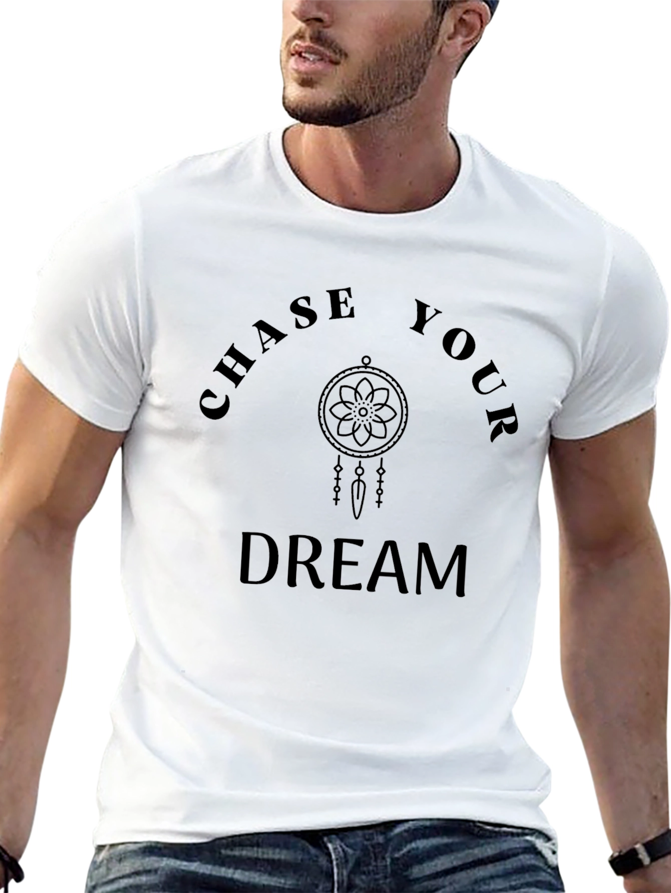 Chase Your Dream Black Graphic Tee