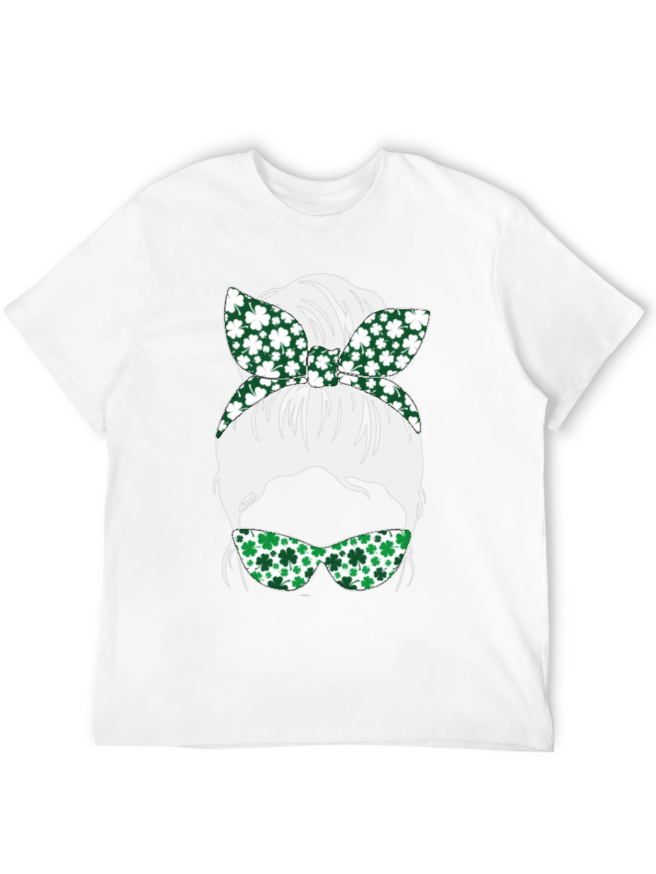 St. Patricks Day Messy Bun T-Shirt