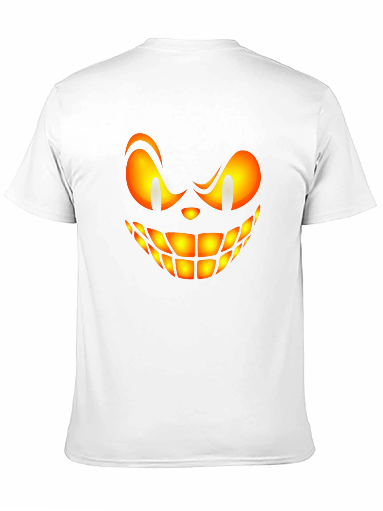 Scary Halloween Face Graphic Tee - Black T-Shirt