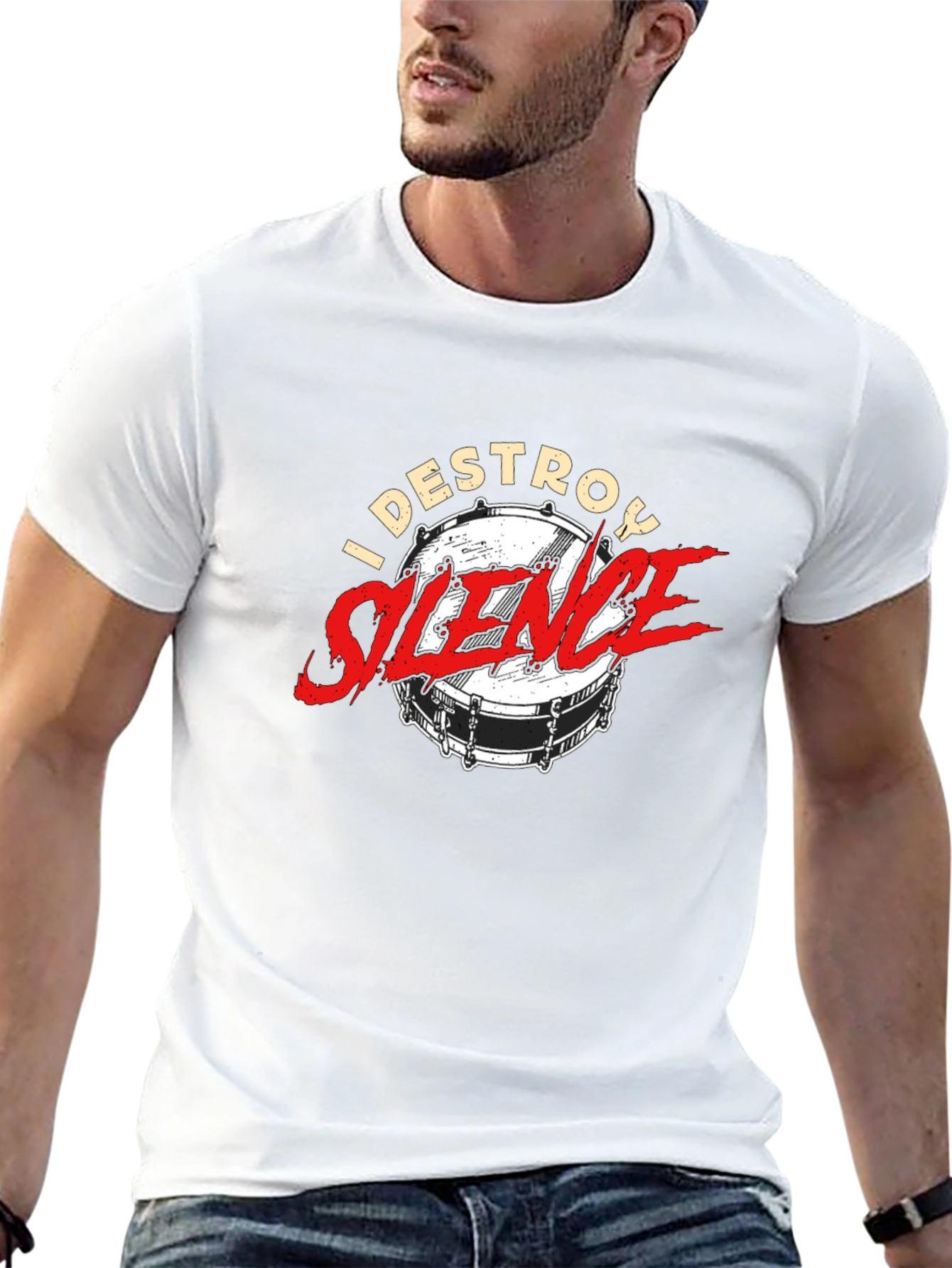 I Destroy Silence Drummer T-Shirt