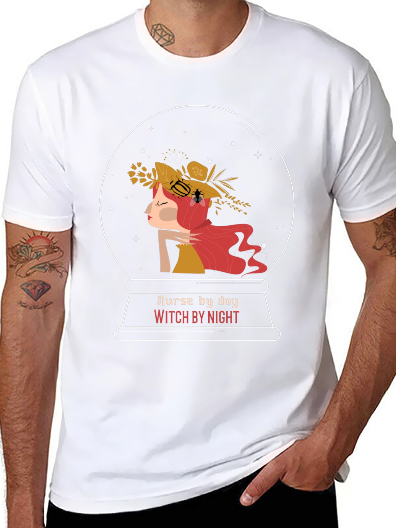 Nurse by Day Witch by Night Graphic T-Shirt