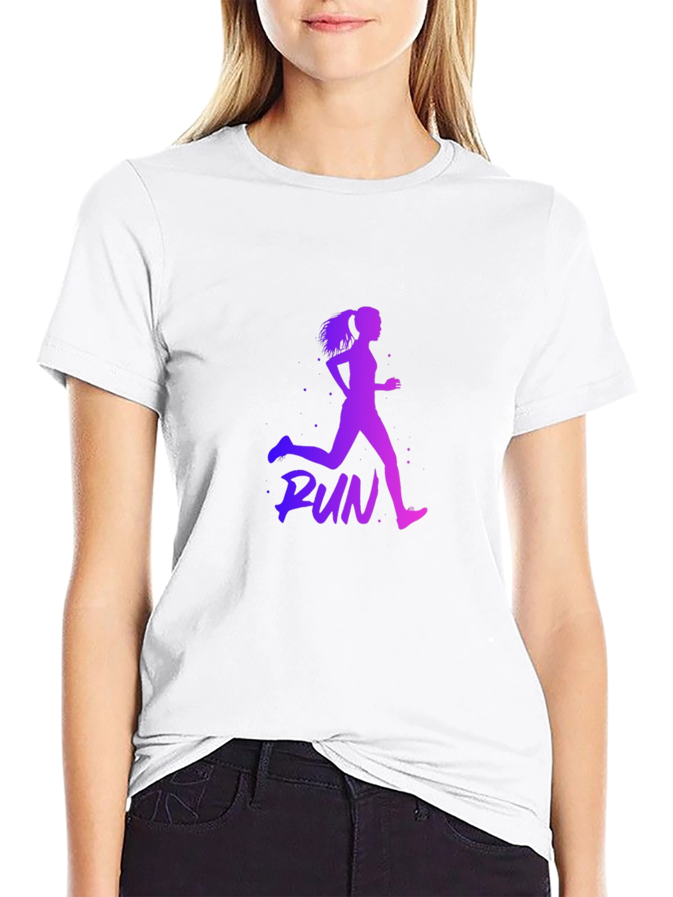 Runner Graphic Tee - Black Fitness Apparel