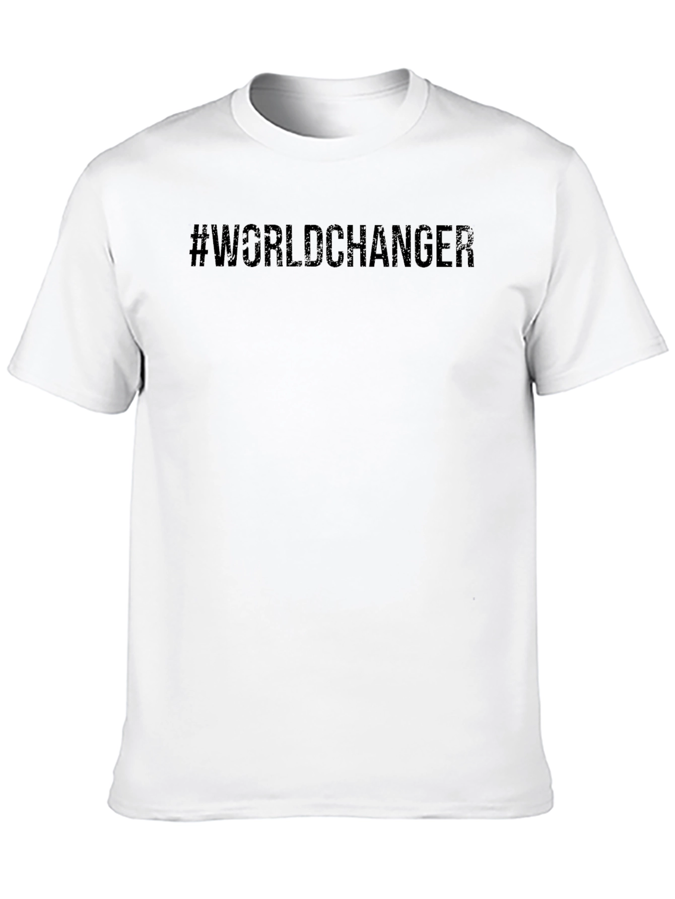 #Worldchanger Black Graphic T-Shirt - Modern Casual Style