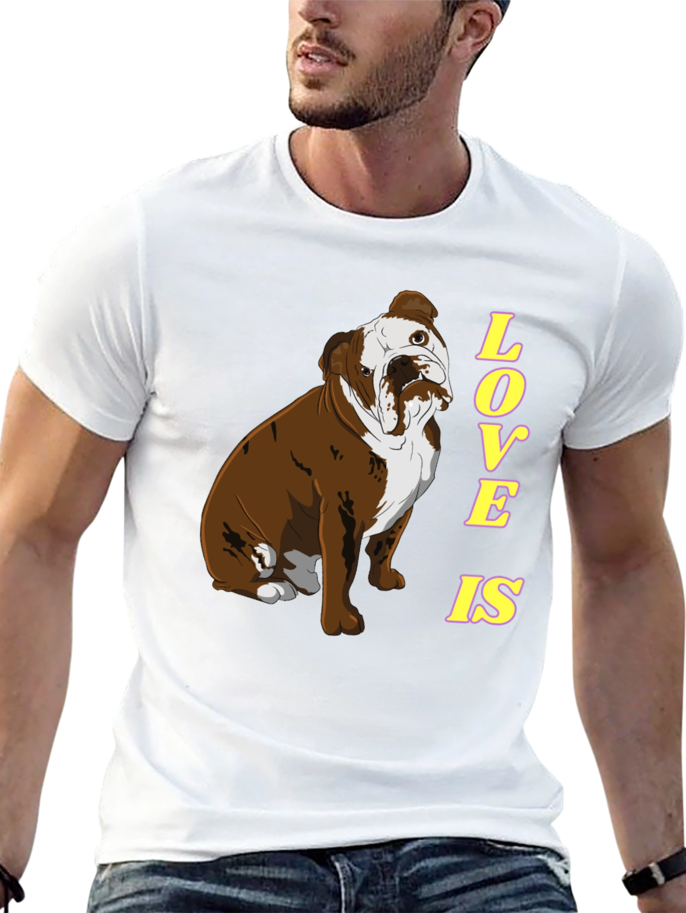 Bulldog Love Graphic Tee - Black