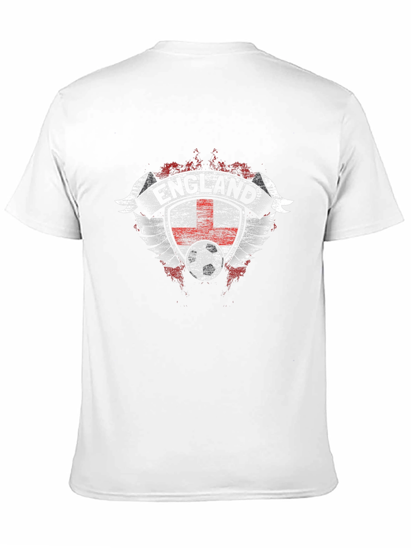 England Soccer T-Shirt - Black Graphic Tee