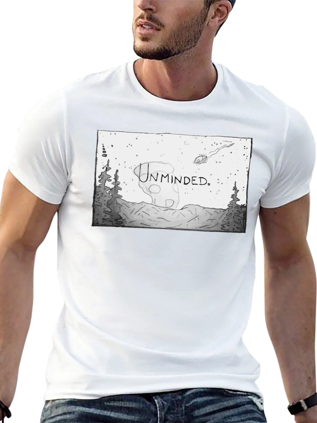 Unminded Graphic T-Shirt - Unique Black Tee