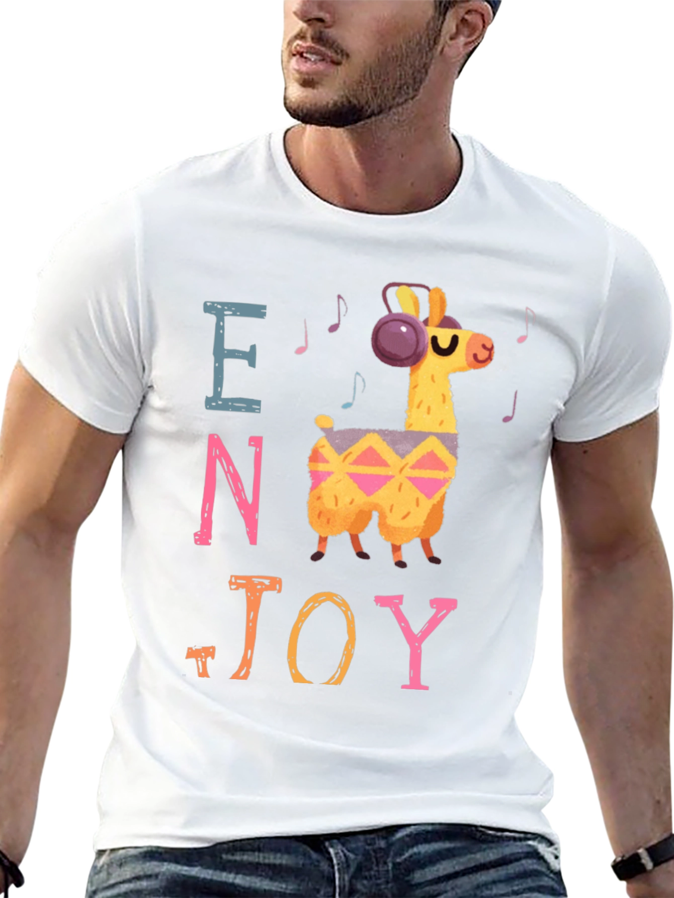 Enjoy Music Llama Graphic Tee