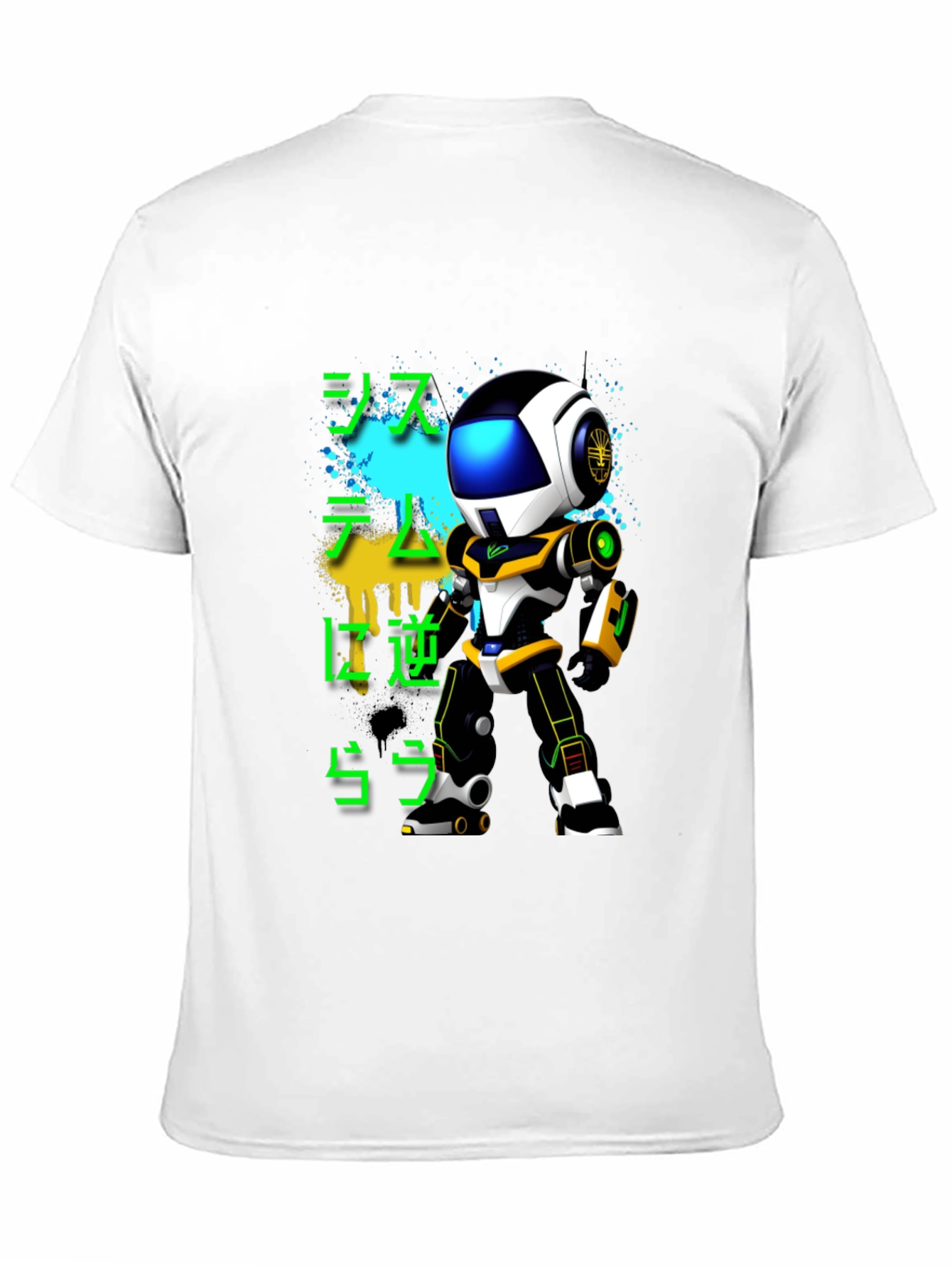 Robot Graphic T-Shirt - Retro Style