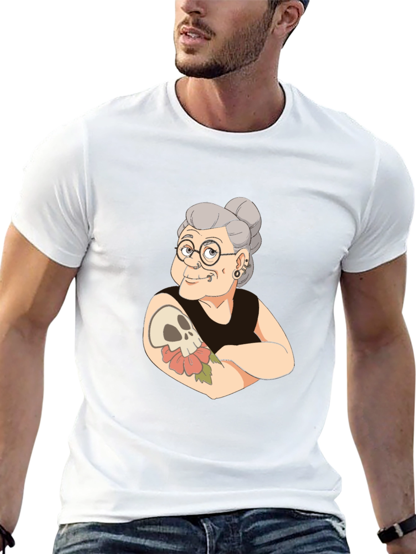 Tattooed Grandma Graphic Tee - Cool & Edgy!