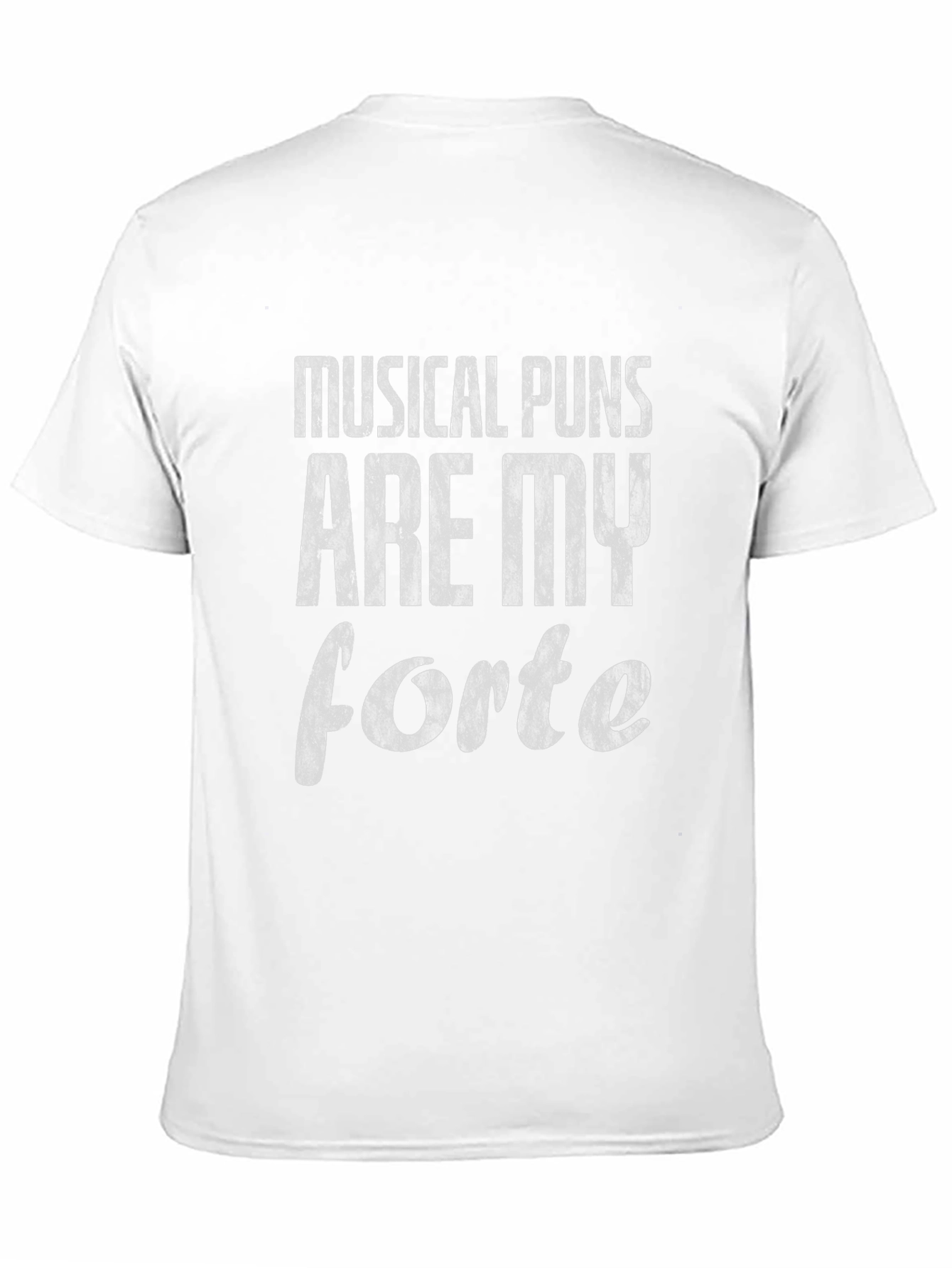 Musical Puns Are My Forte Black Graphic T-Shirt