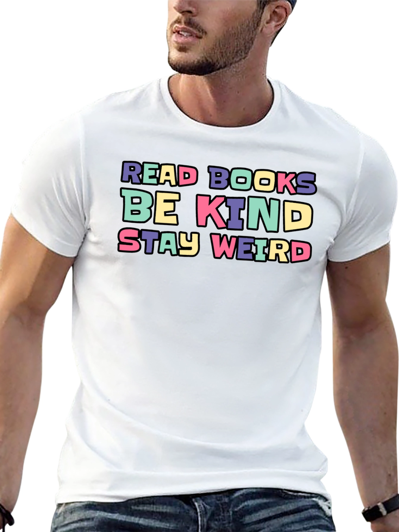 Read Books Be Kind Stay Weird Graphic Tee