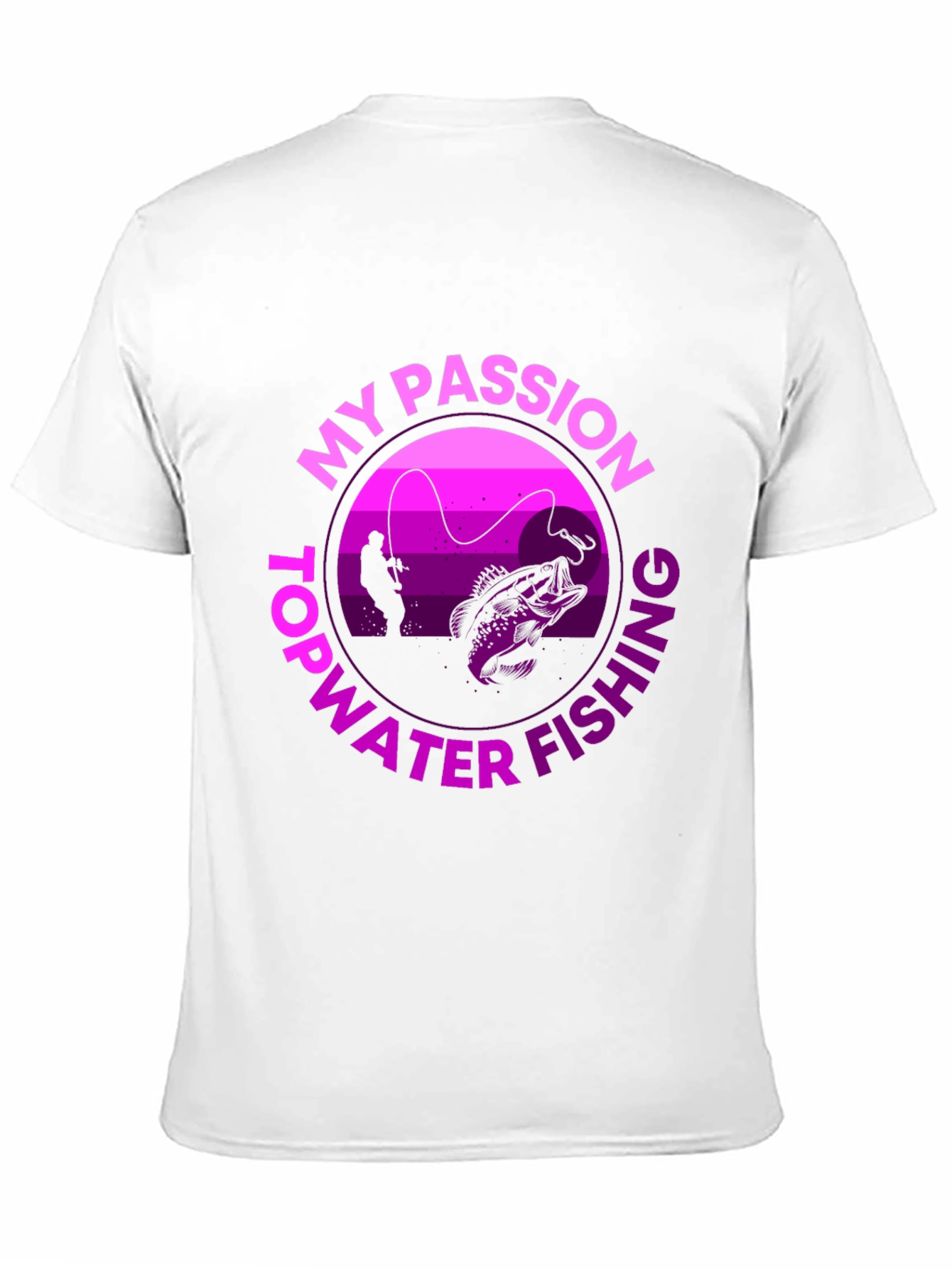 Fishing Passion Graphic Tee - Black