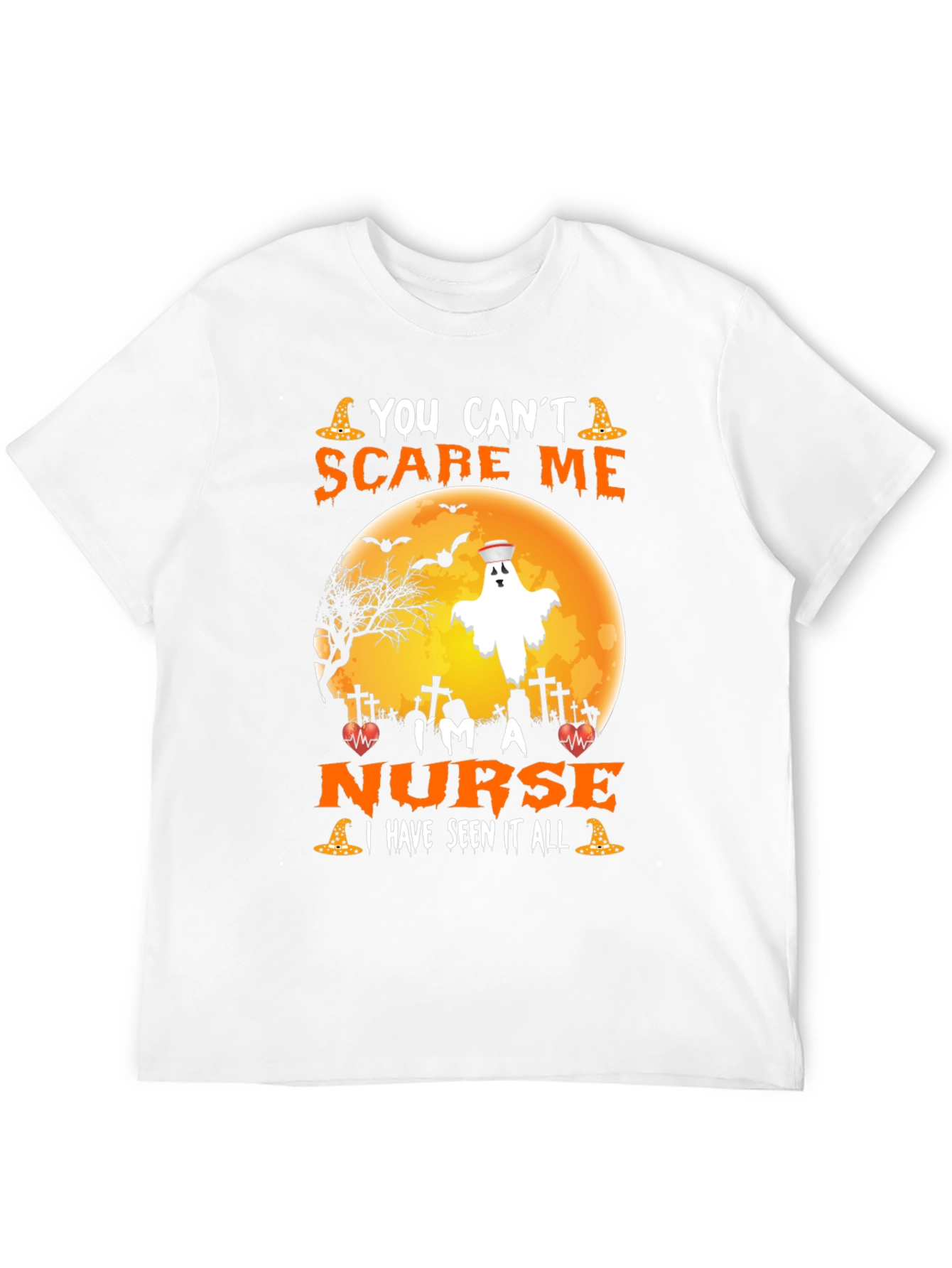 Nurse Halloween T-Shirt - You Cant Scare Me