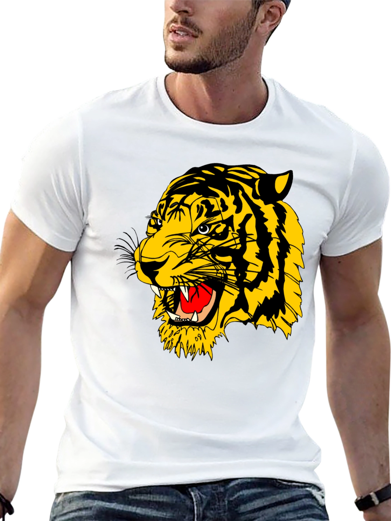 Roaring Tiger Graphic Black T-Shirt