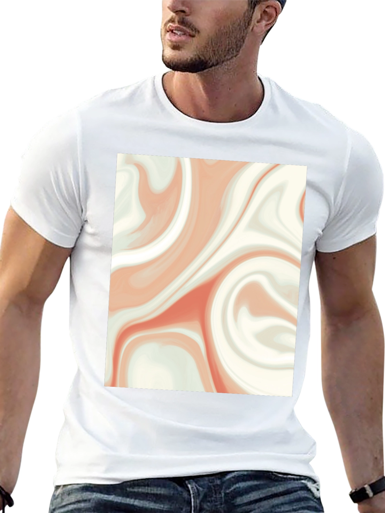 Swirl Graphic Print Tee - Casual Style