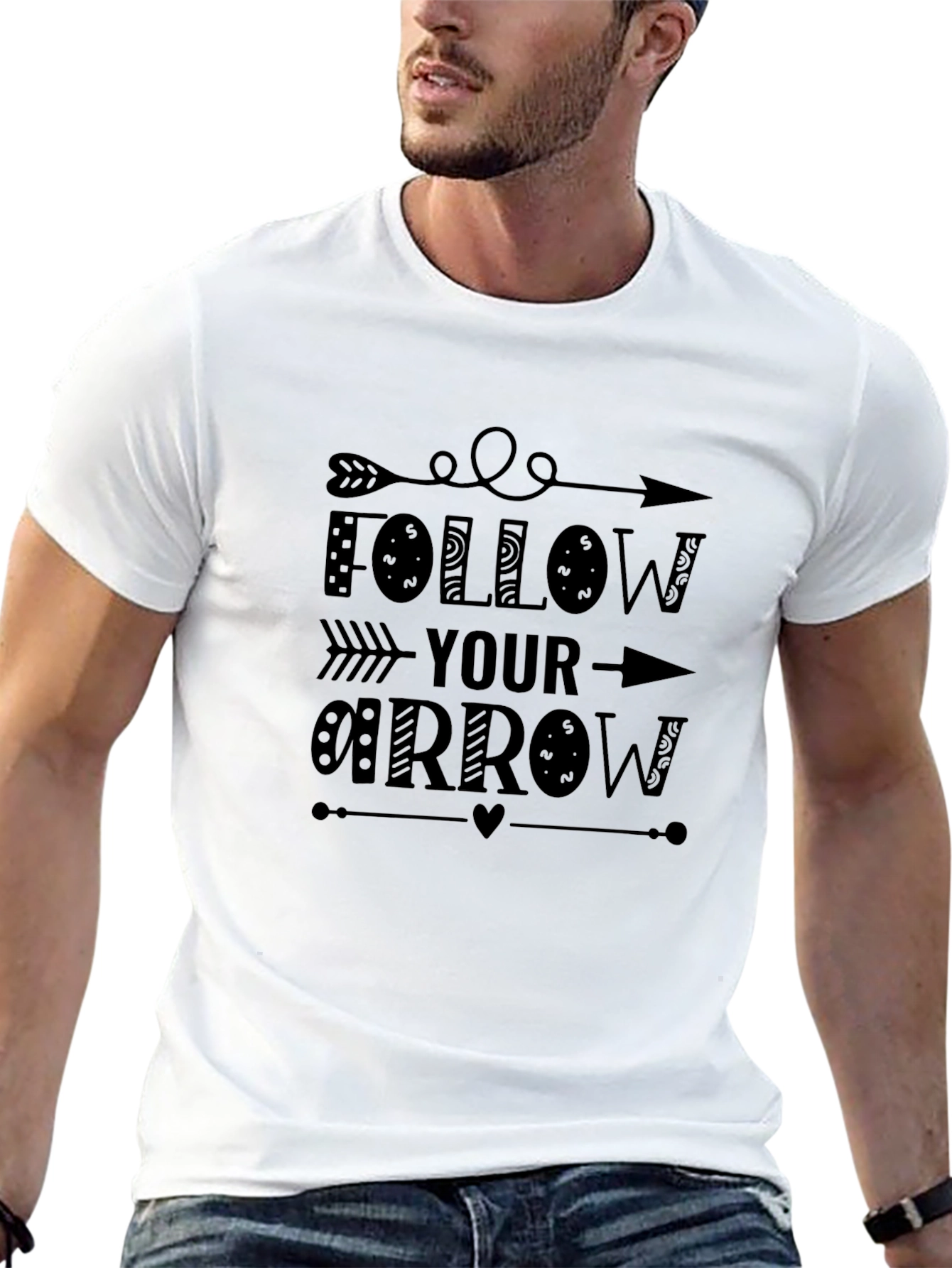 Follow Your Arrow Graphic Tee - Black