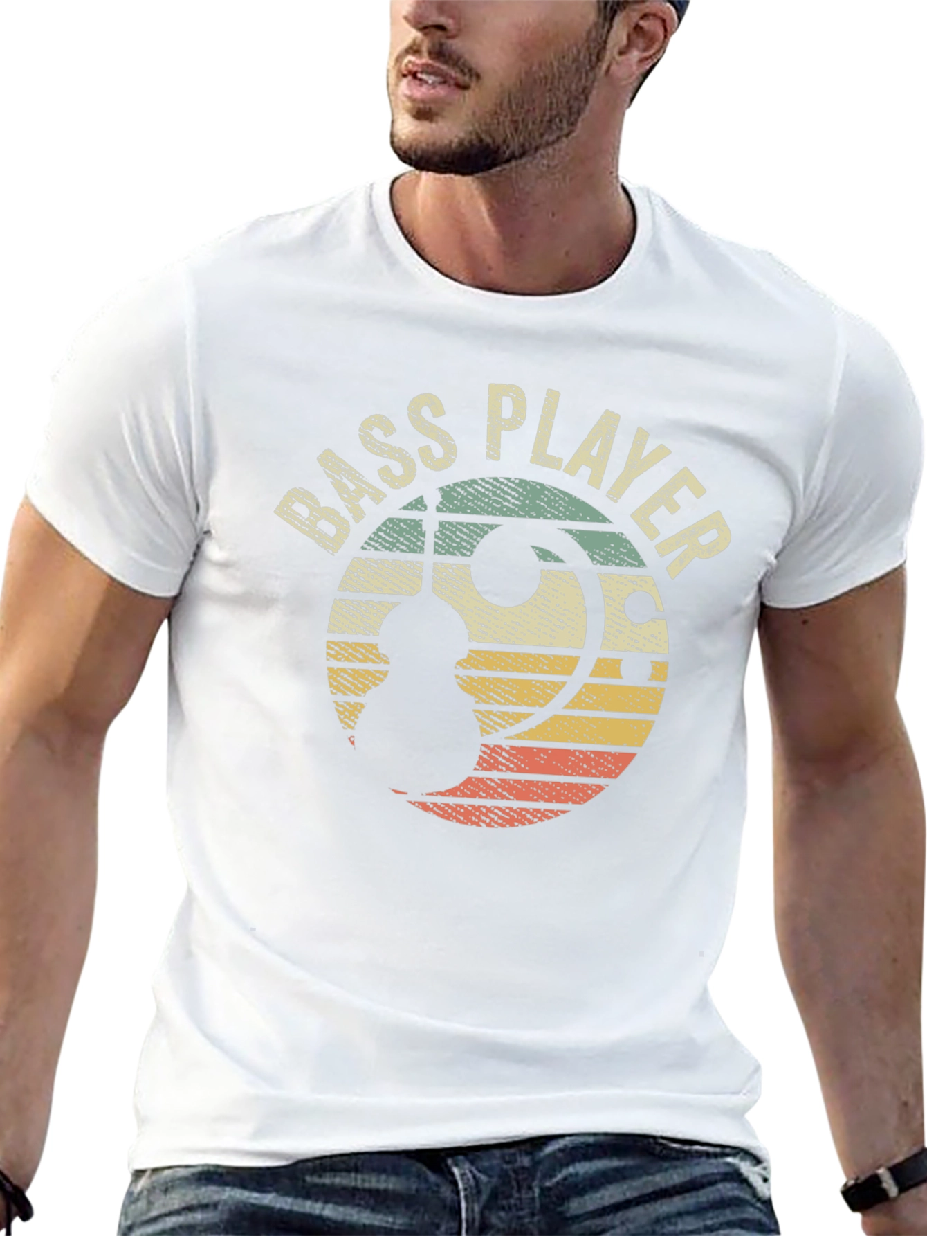 Bass Player Retro Graphic T-Shirt - Music Lover Tee